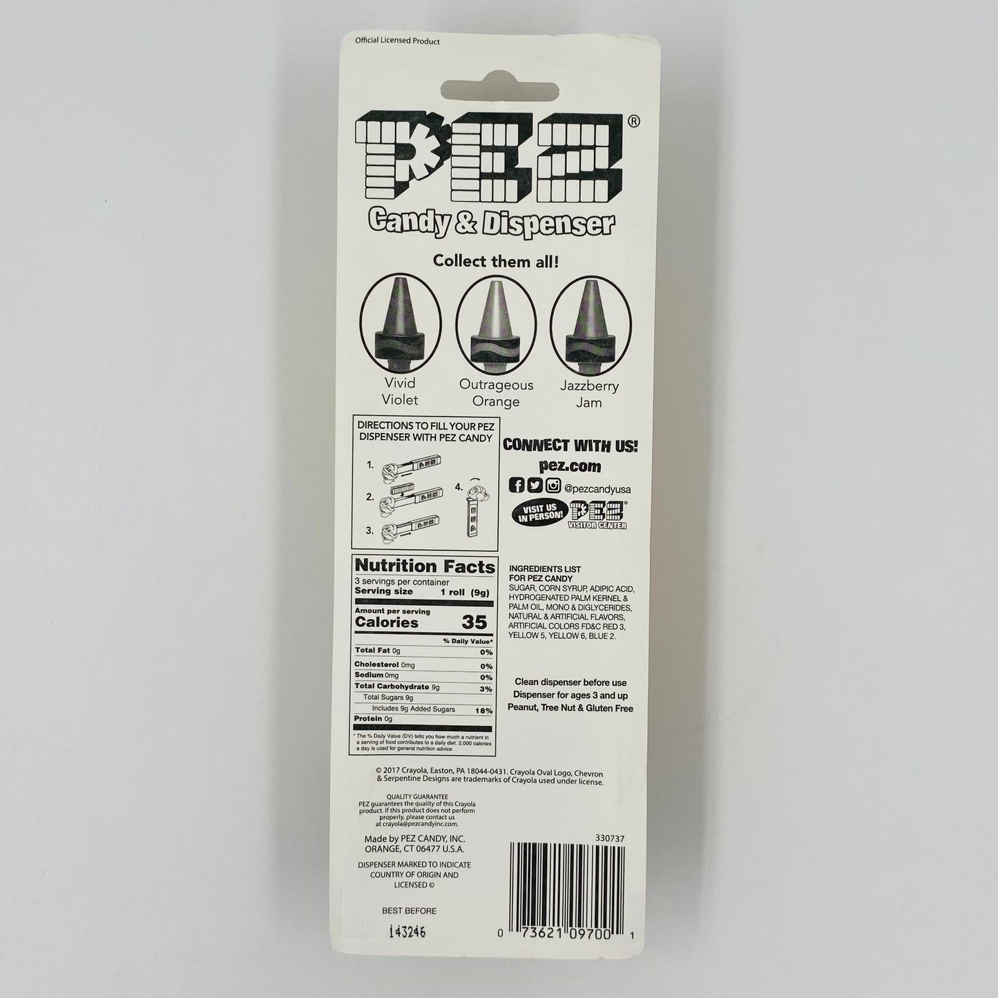 Crayola Jazzberry Jam crayon PEZ dispenser (2018) carded 7.5 China
