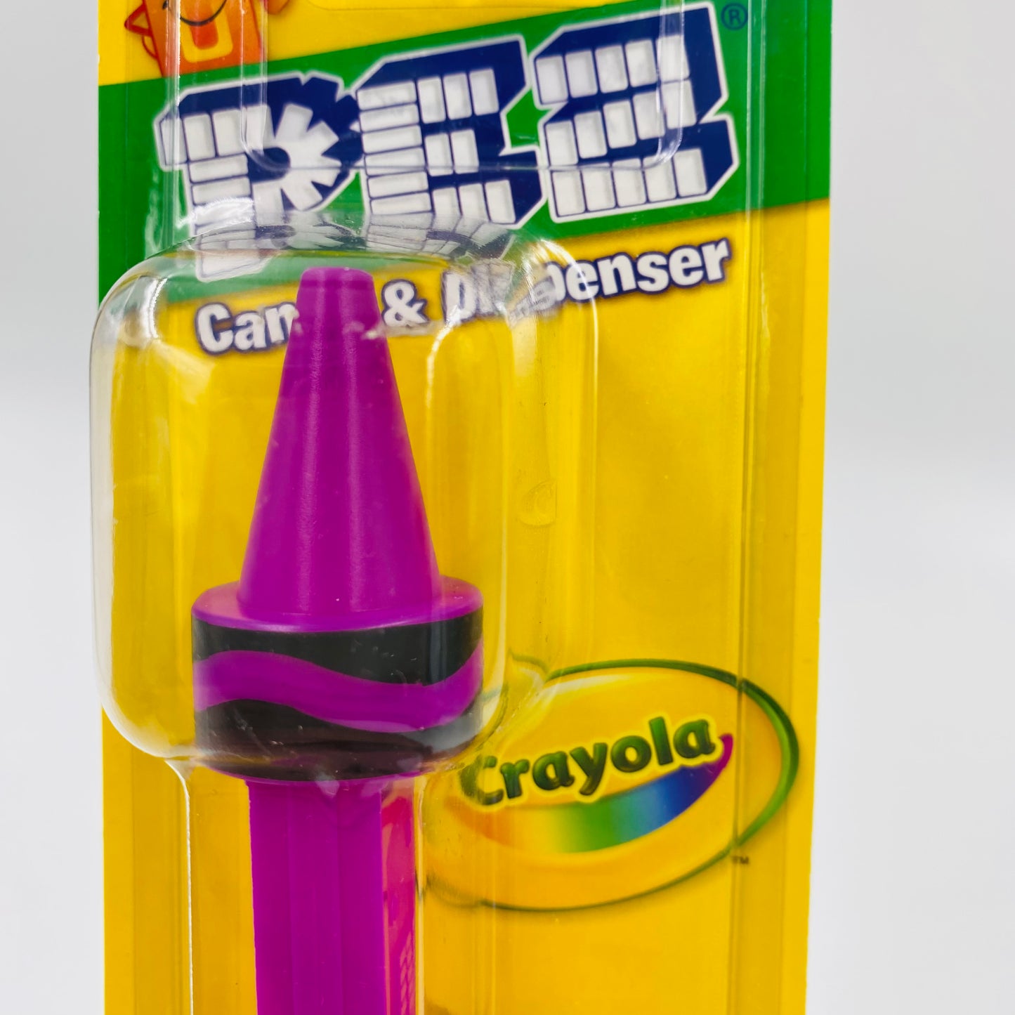Crayola Vivid Violet crayon PEZ dispenser (2018) carded 7.5 China