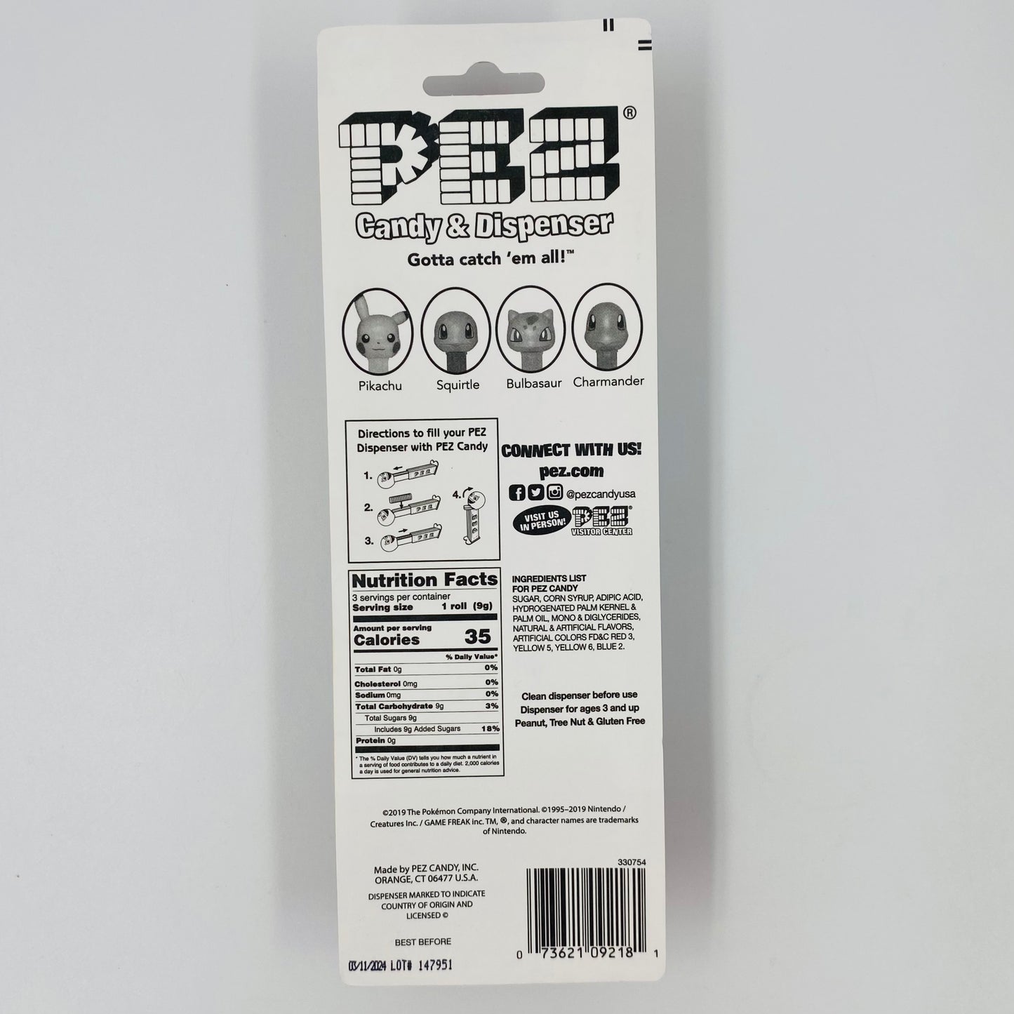 Pokemon Squirtle PEZ dispenser (2019) carded 7.5 Hungary