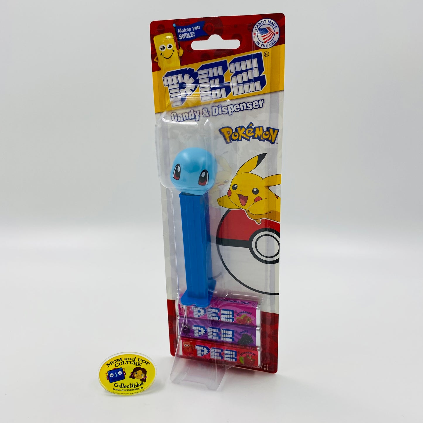 Pokemon Squirtle PEZ dispenser (2019) carded 7.5 Hungary