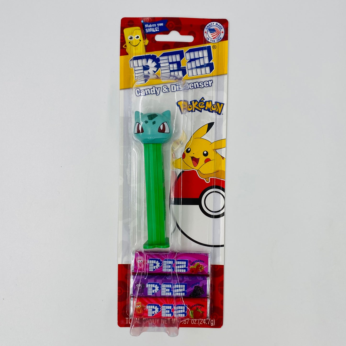 Pokemon Bulbasaur PEZ dispenser (2019) carded 7.5 Hungary