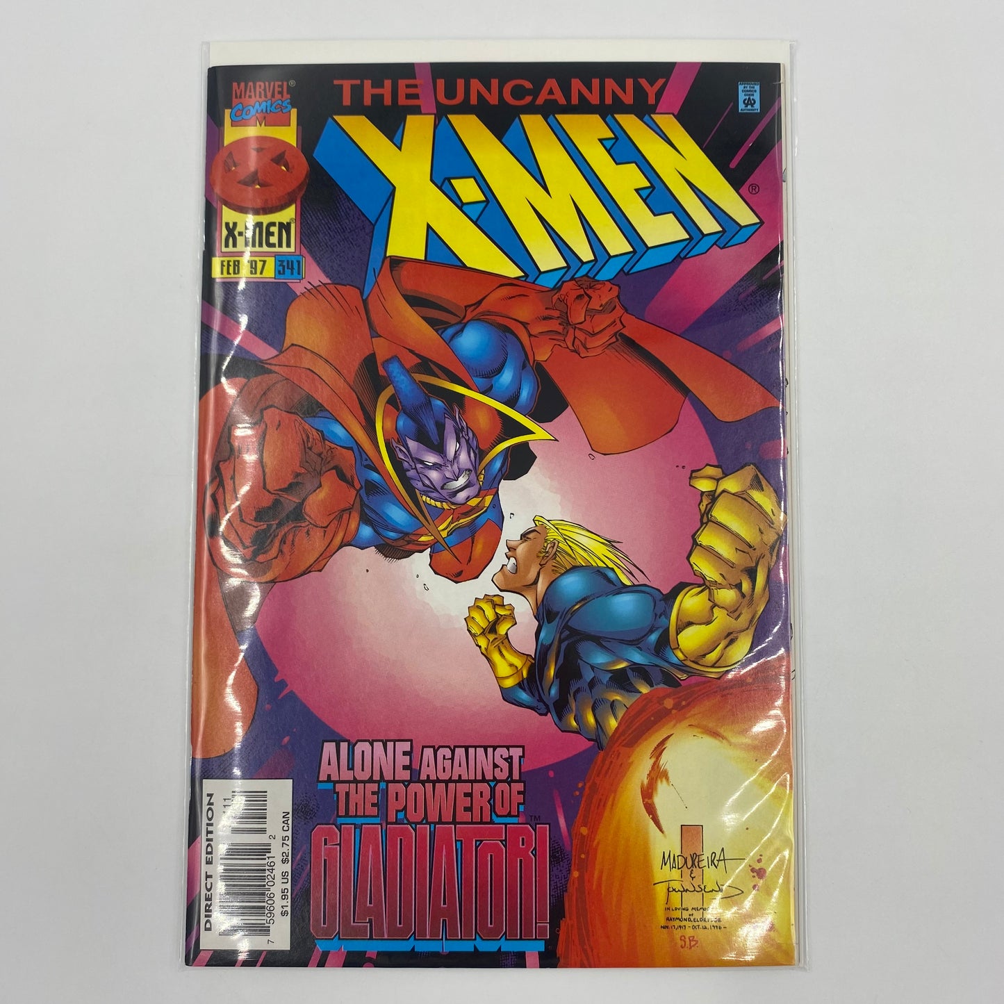 Uncanny X-Men #341 “When Strikes A Gladiator!” (1997) Marvel (VF)