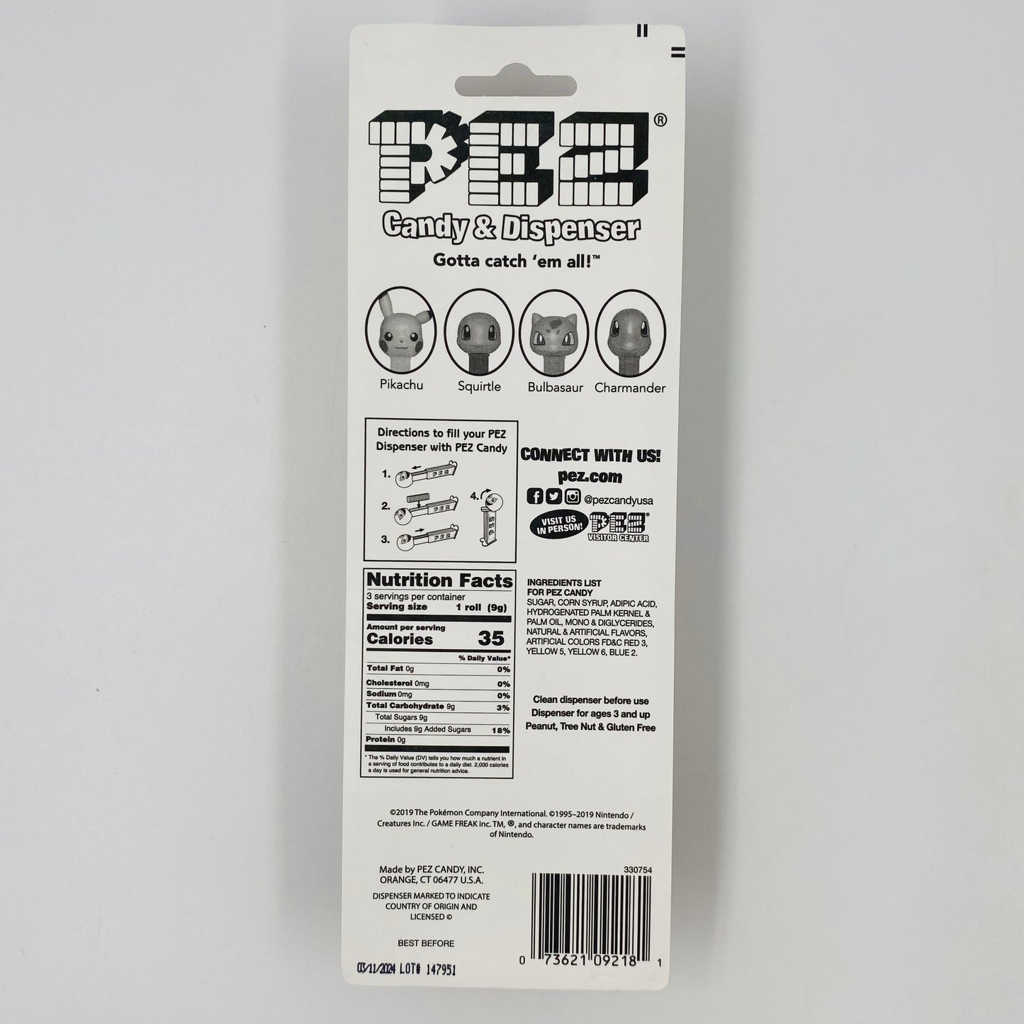 Pokemon Charmander PEZ dispenser (2019) carded 7.5 Hungary