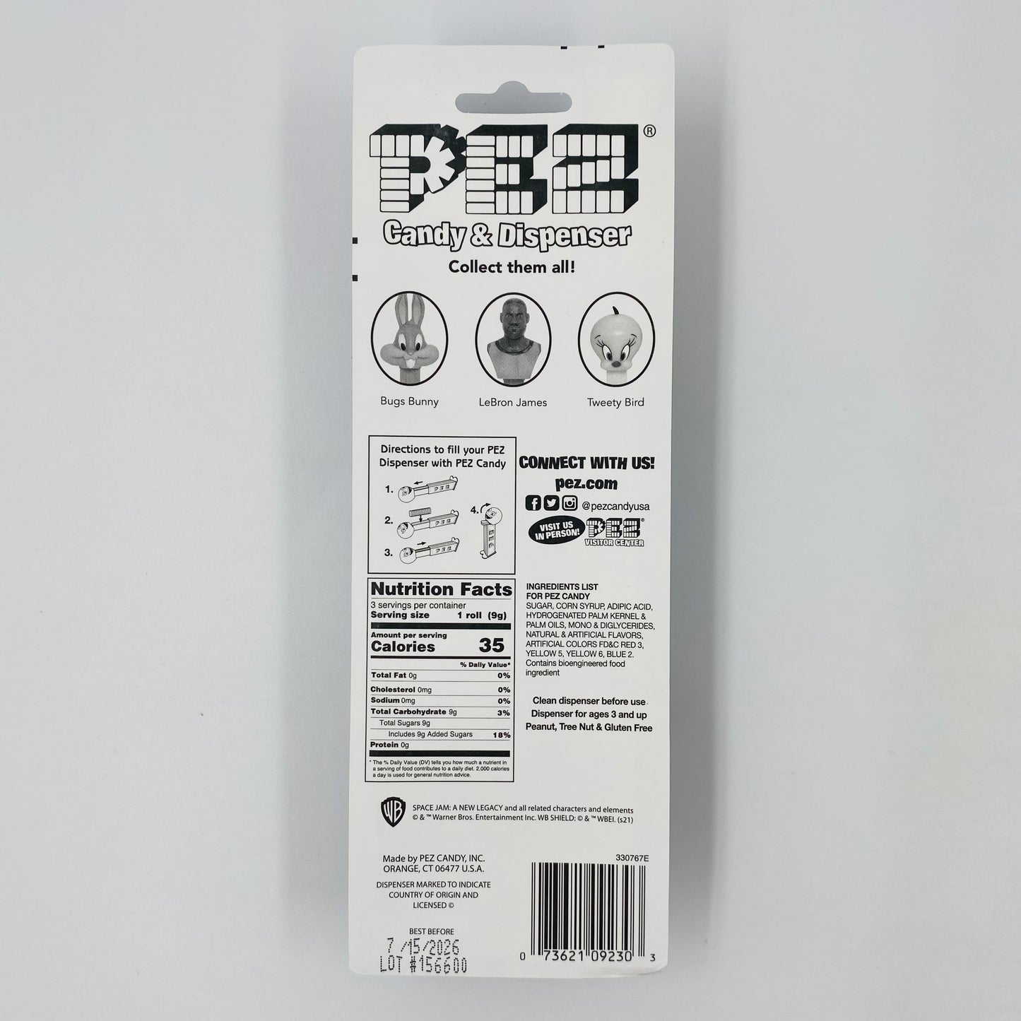 Space Jam A New Legacy LeBron James PEZ dispenser (2021) carded 7.5 China