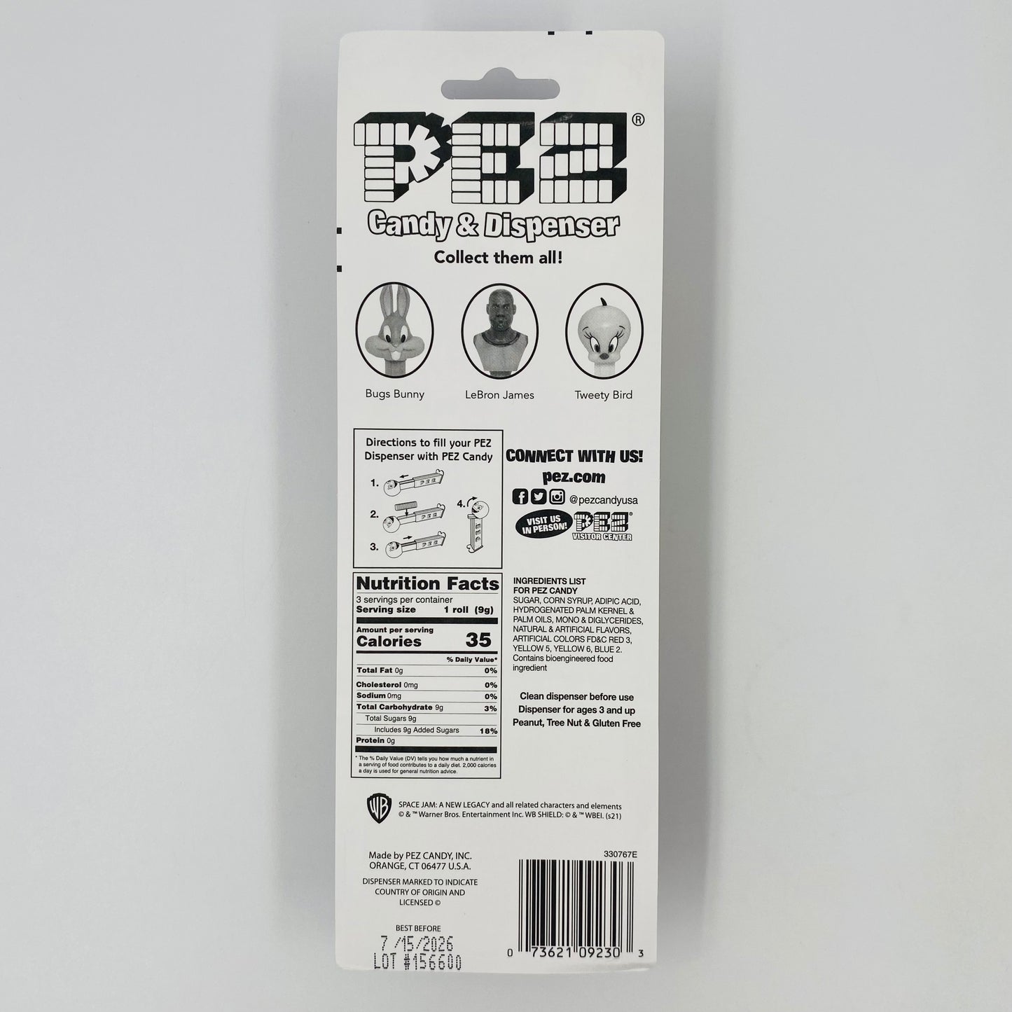 Space Jam A New Legacy Tweety Bird PEZ dispenser (2021) carded 7.5 China