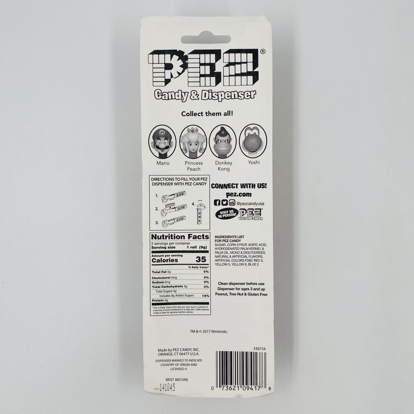 Super Mario Princess Peach PEZ dispenser (2017) carded 7.5 China