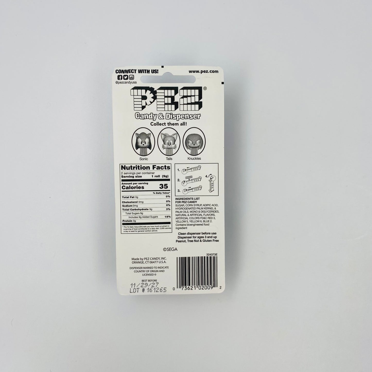 Sonic The Hedgehog PEZ dispenser (2022) short card 7.5 Hungary