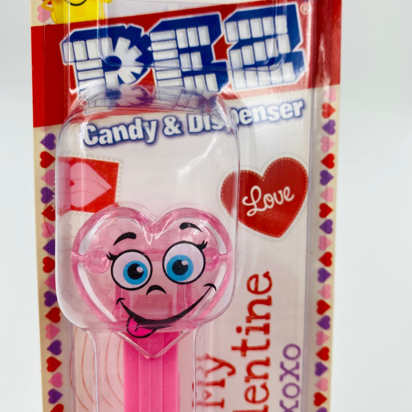 Valentine's Day Silly Crystal Heart (light pink) PEZ dispenser (2019) carded 7.5 Hungary