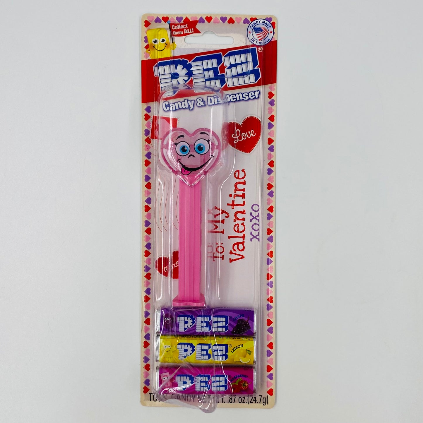 Valentine's Day Silly Crystal Heart (light pink) PEZ dispenser (2019) carded 7.5 Hungary
