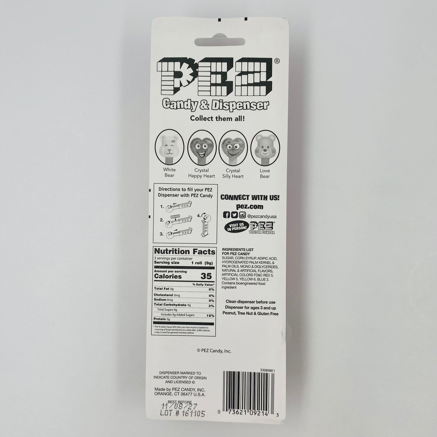 Valentine's Day Silly Crystal Heart (light pink) PEZ dispenser (2019) carded 7.5 Hungary