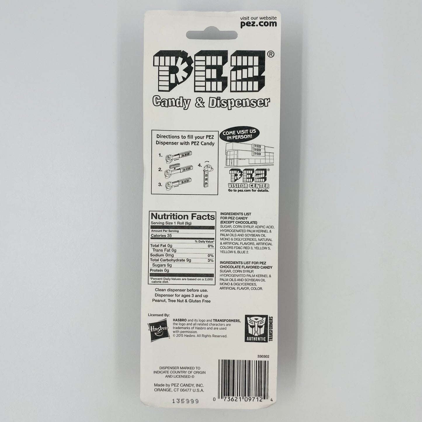 Transformers Optimus Prime PEZ dispenser (2015) carded 7.5 Hungary