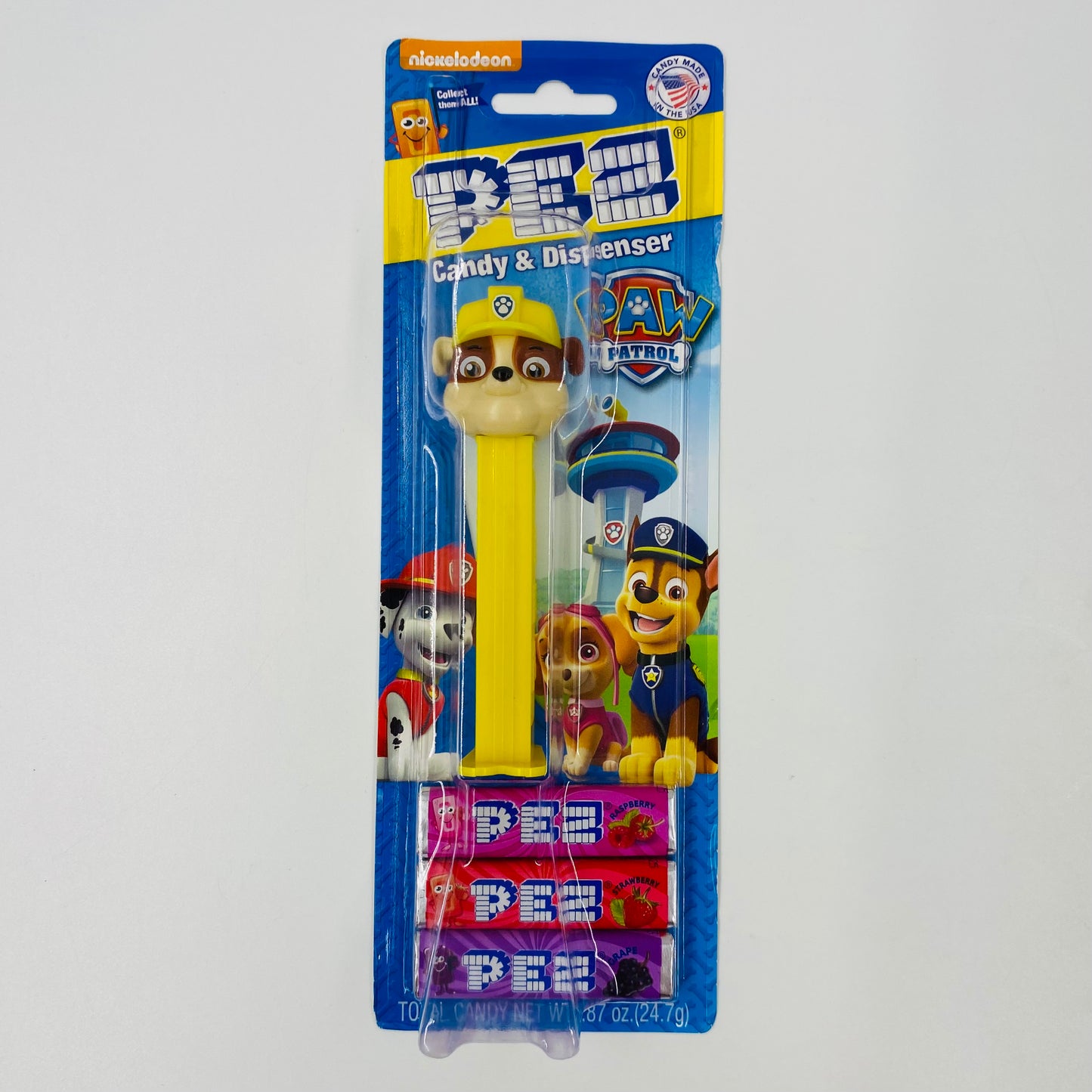 Paw Patrol Rubble PEZ dispenser (2018) carded 7.5 China