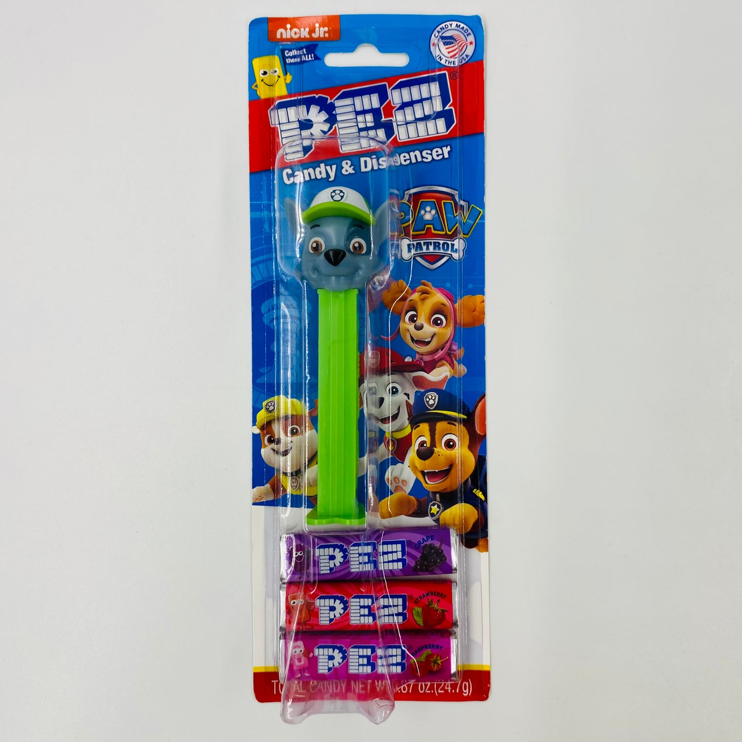 Paw Patrol Rocky PEZ dispenser (2018) carded 7.5 China
