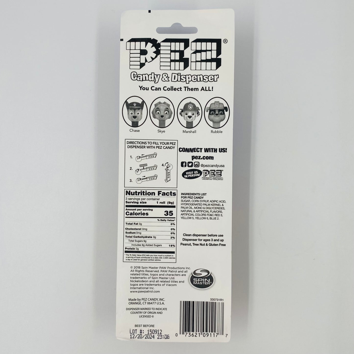 Paw Patrol Zuma PEZ dispenser (2020) carded 7.5 China
