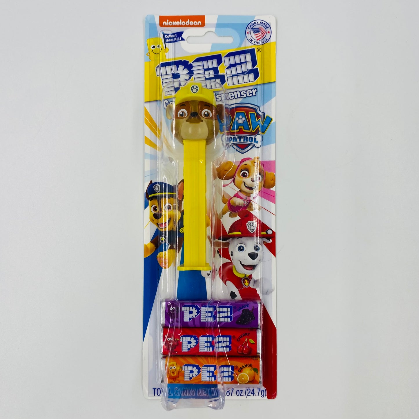 Paw Patrol Crystal Rubble PEZ dispenser (2021) carded 7.5 China
