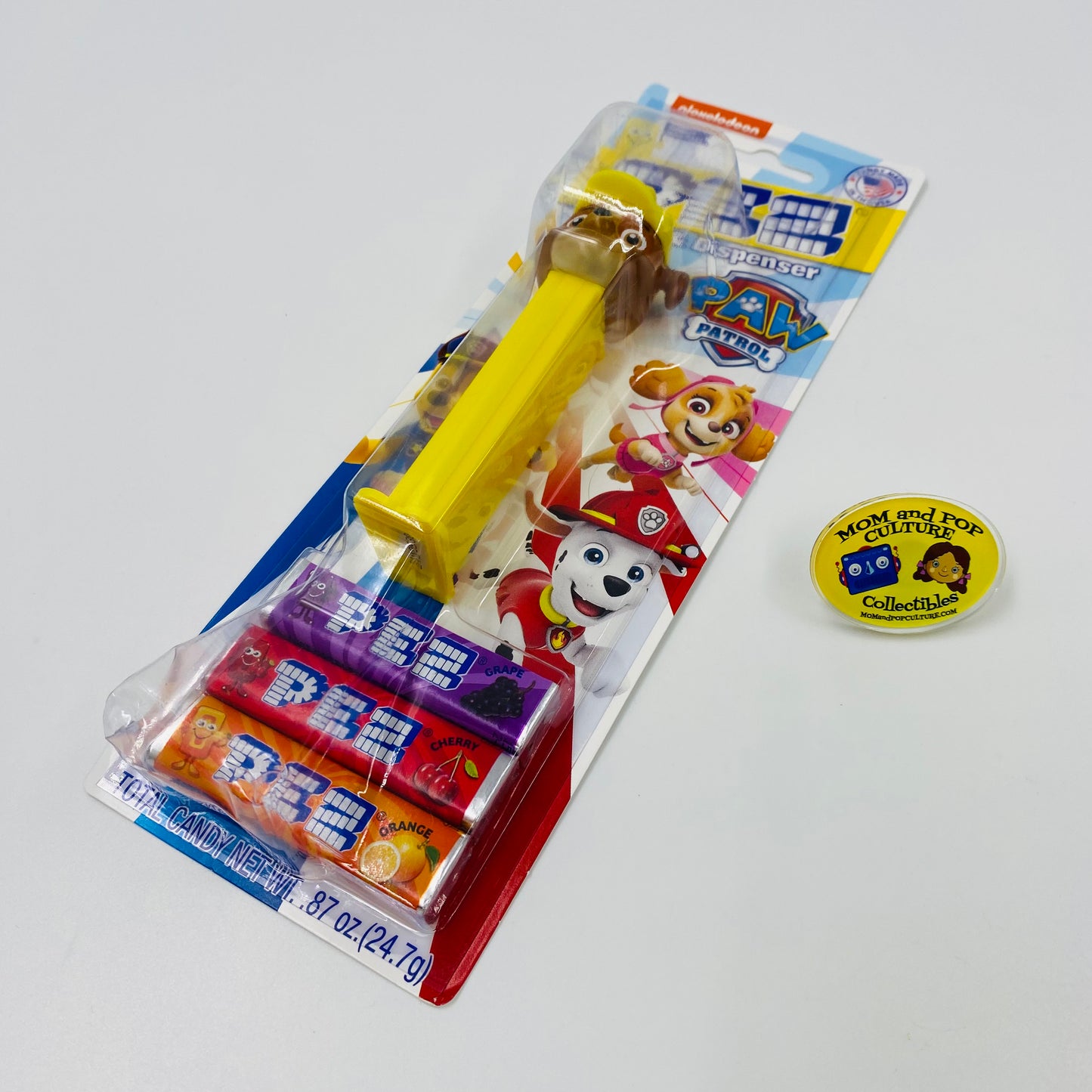 Paw Patrol Crystal Rubble PEZ dispenser (2021) carded 7.5 China