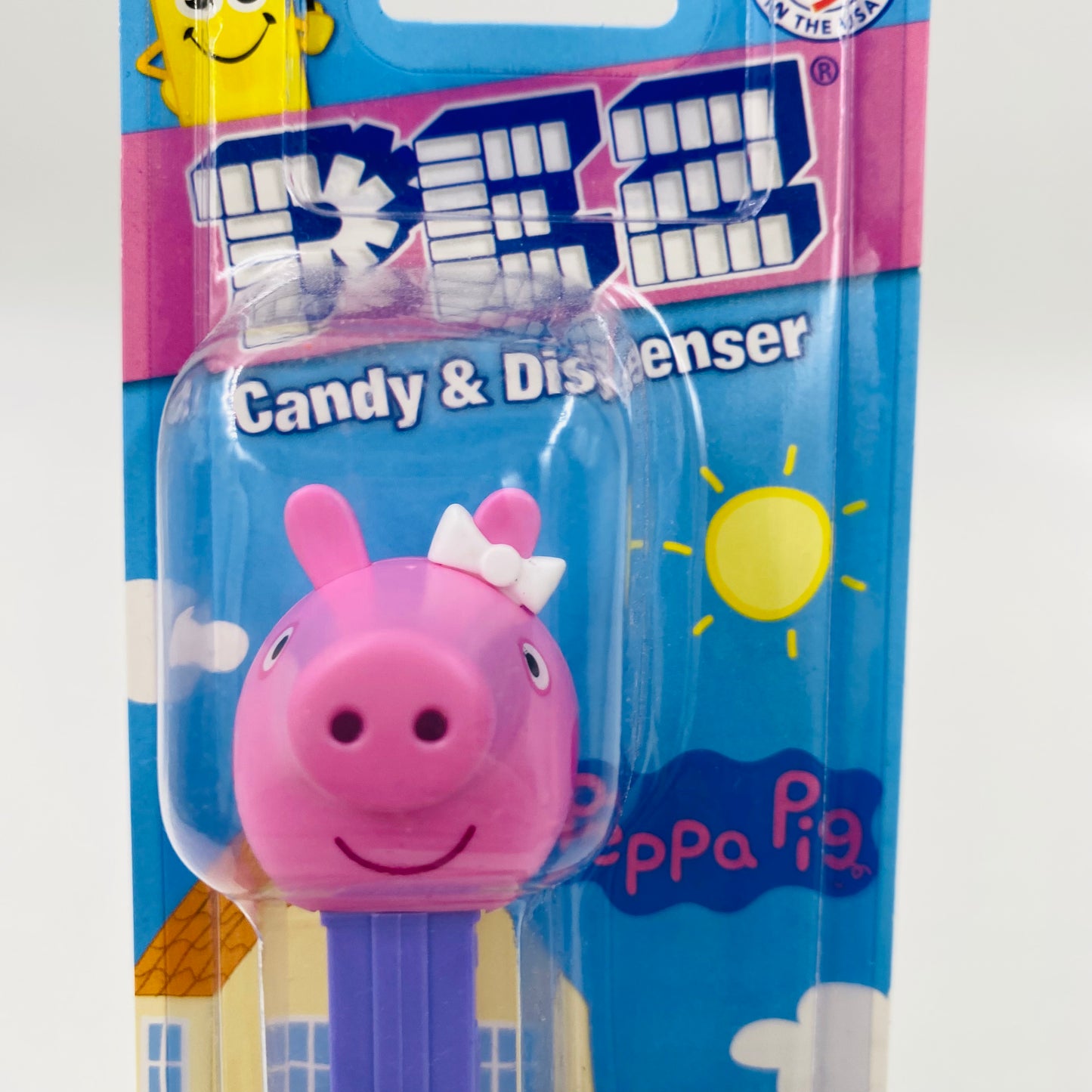 Peppa Pig hearts stem PEZ dispenser (2023) carded 7.5 Hungary