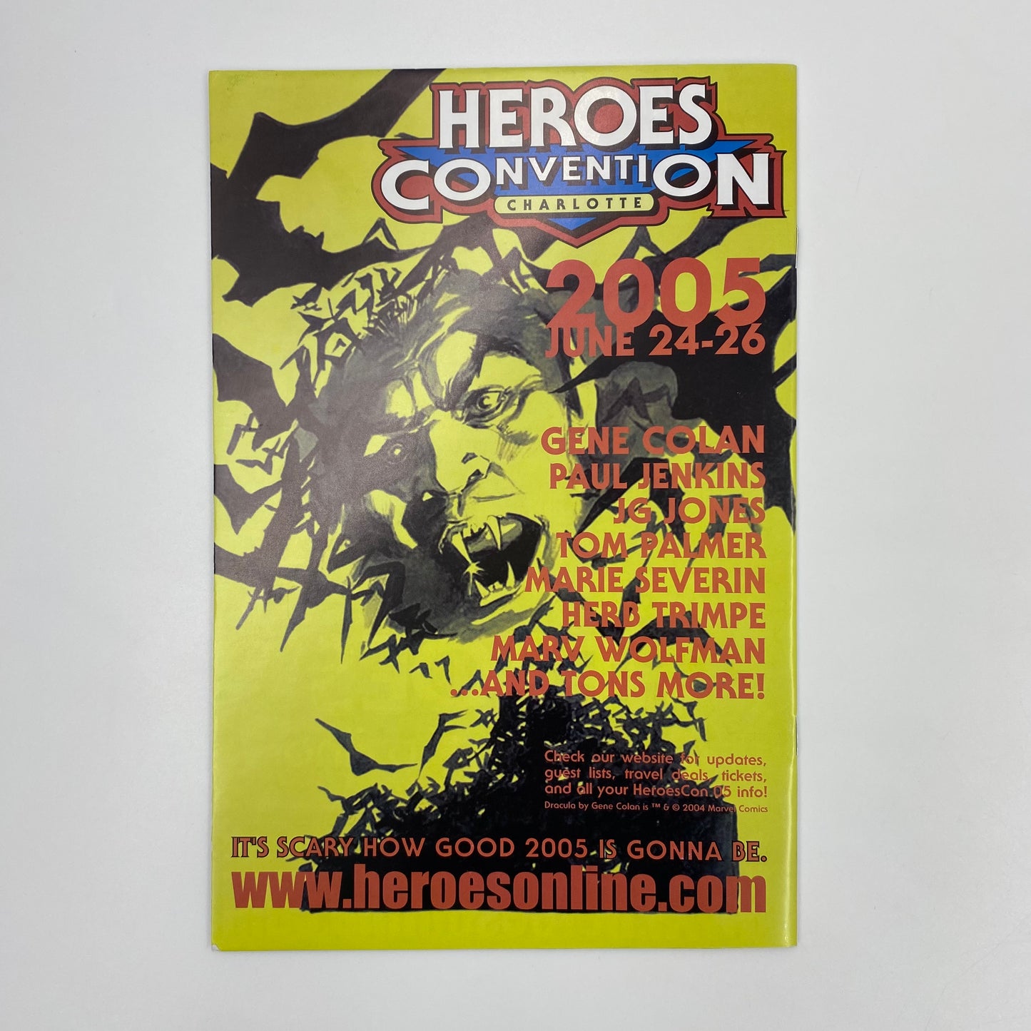 Hero Convention Charlotte program (2004)