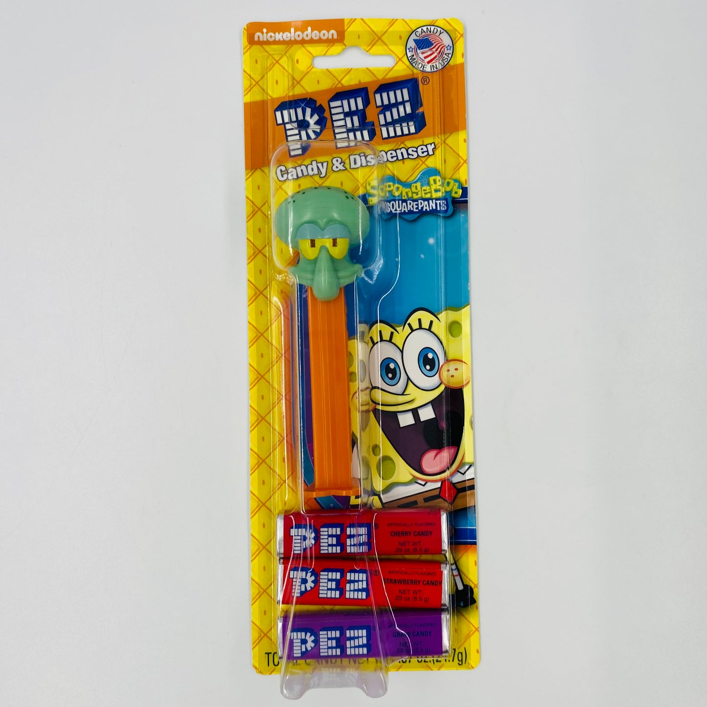 SpongeBob SquarePants Squidward PEZ dispenser (2014) carded 5.9 China