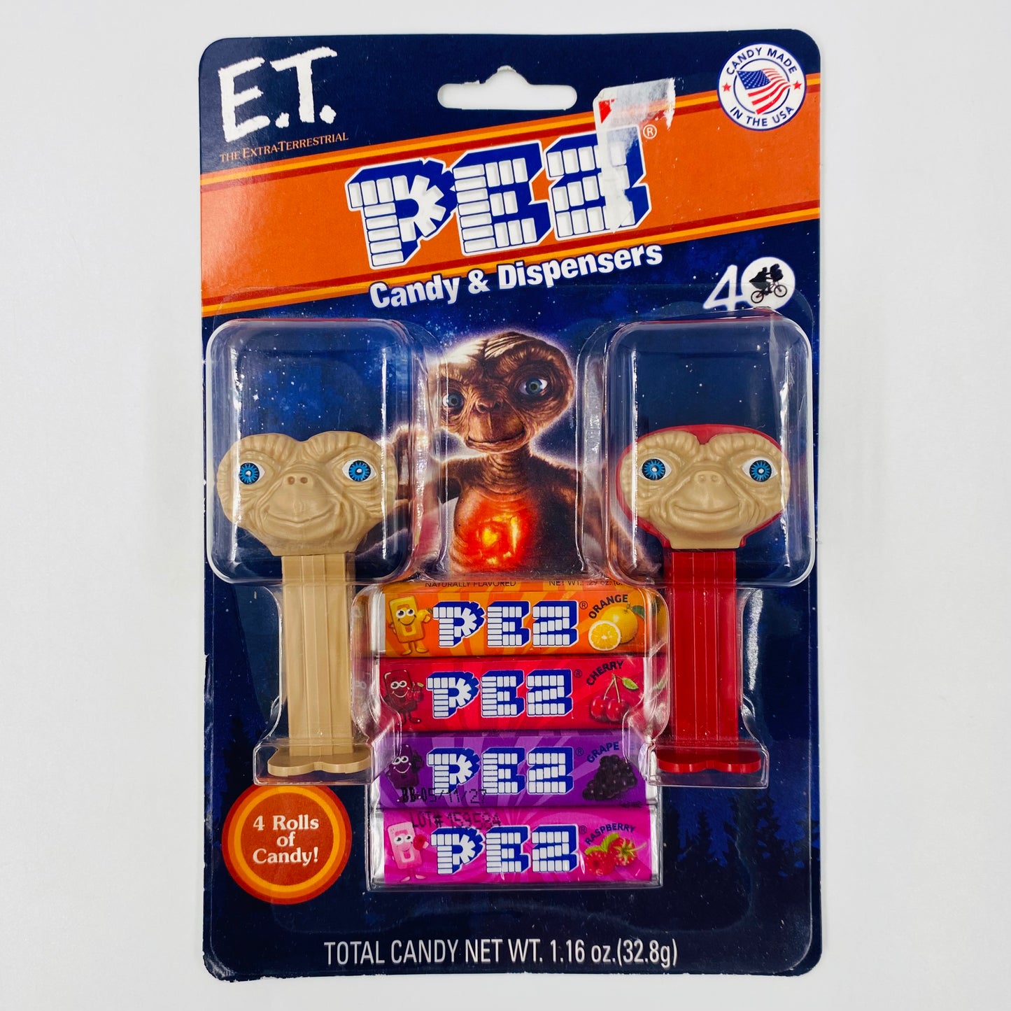 E.T. The Extra-Terrestrial 40th Anniversary mini PEZ dispenser twin pack (2022) carded 7.5 Hungary