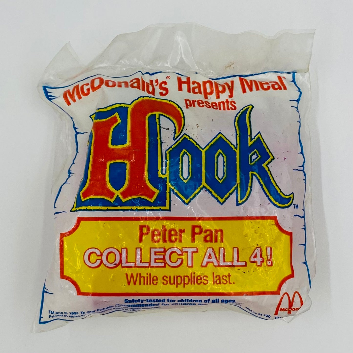 Hook complete set of 4 McDonald's Happy Meal toys (1991) bagged & loose