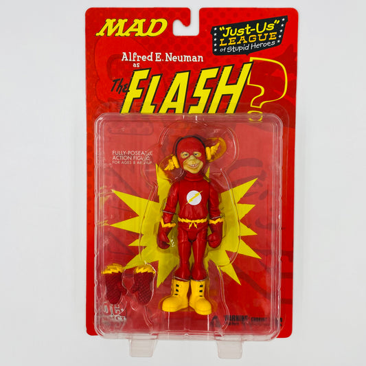Mad Magazine “Just-Us” League of Stupid Heroes Alfred E Neuman as the Flash carded action figure (1998) DC Direct