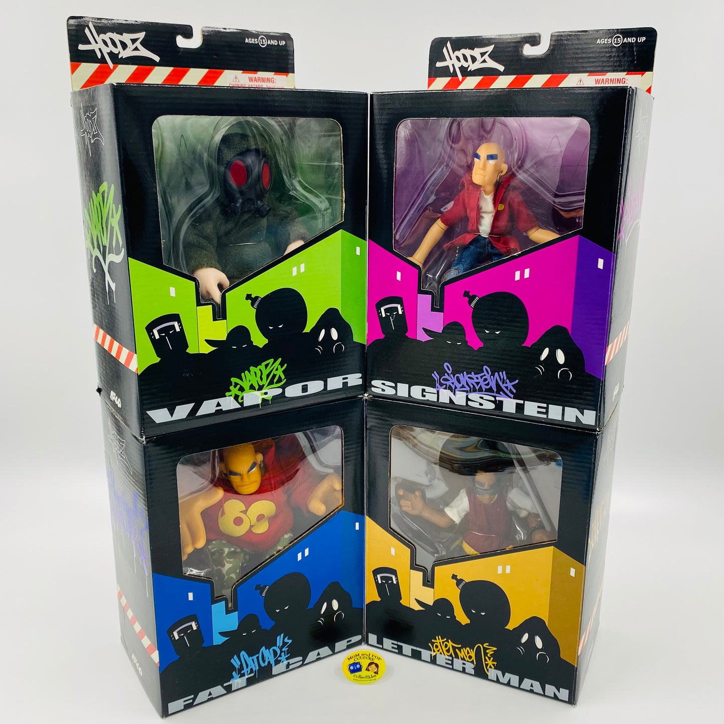 Hoodz 4-piece vinyl action figure set (2002) Mezco