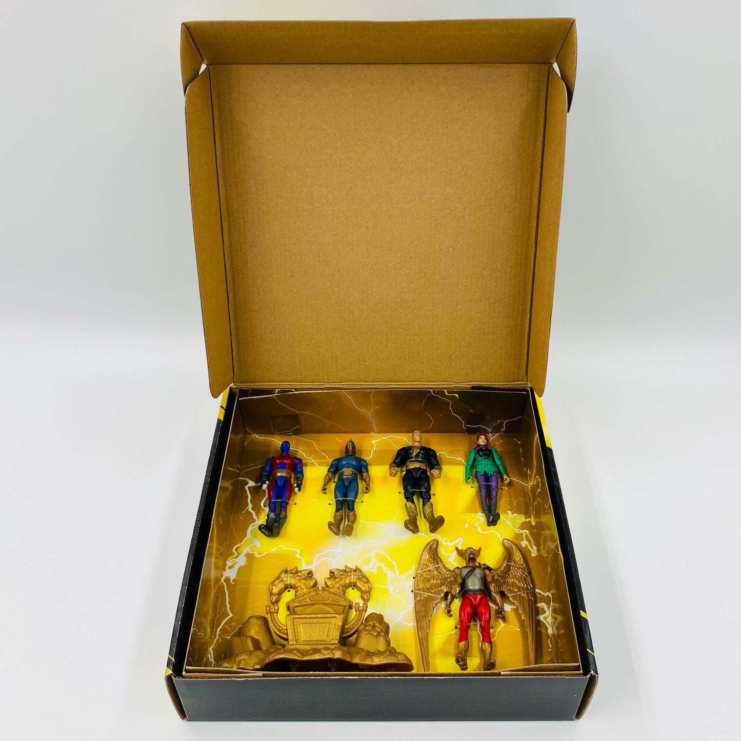Black Adam and Justice Society boxed 4” action figures with throne (2022) Spin Master