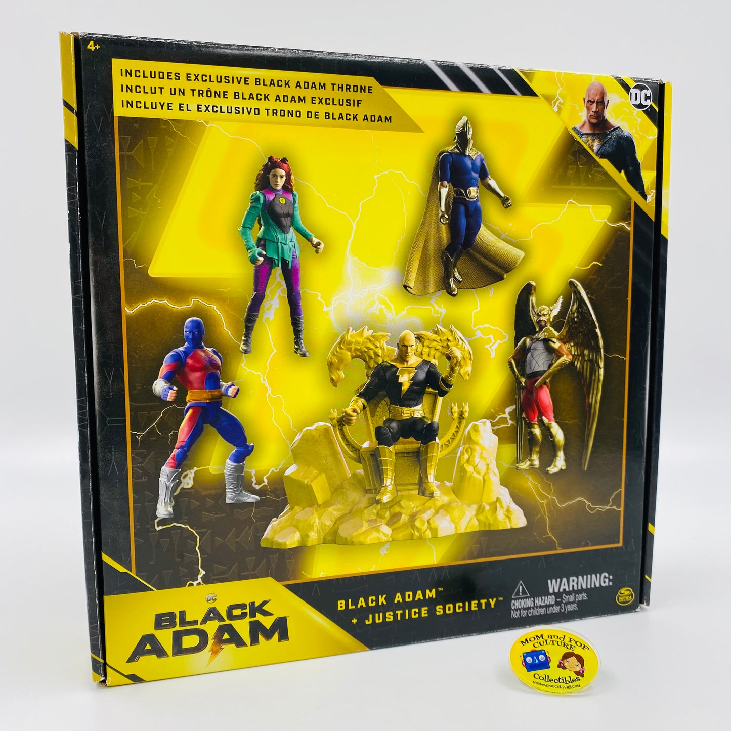 Black Adam and Justice Society boxed 4” action figures with throne (2022) Spin Master