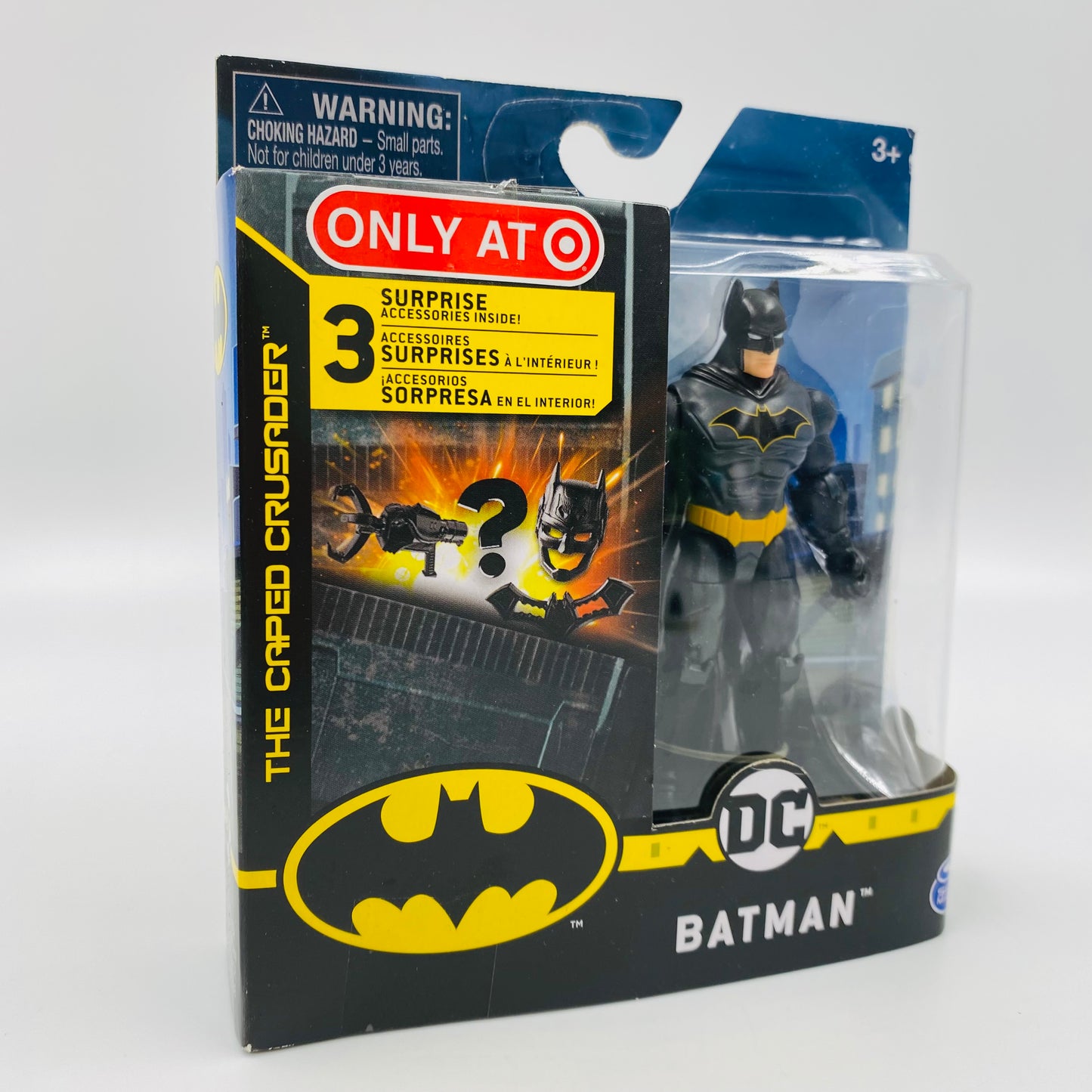 Batman The Caped Crusader Creature Chaos Batman (silver & black armor/black symbol) carded 4” action figure (2020) Spin Master