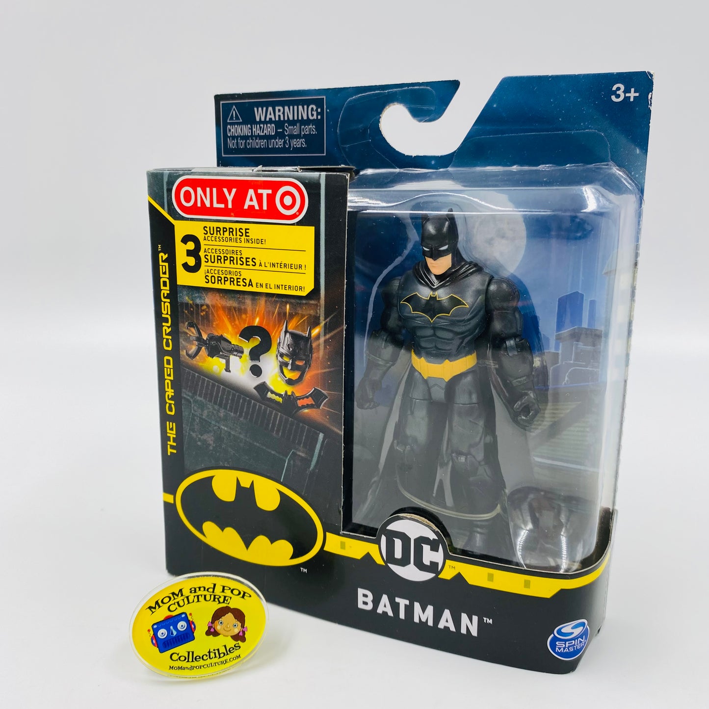 Batman The Caped Crusader Creature Chaos Batman (silver & black armor/black symbol) carded 4” action figure (2020) Spin Master