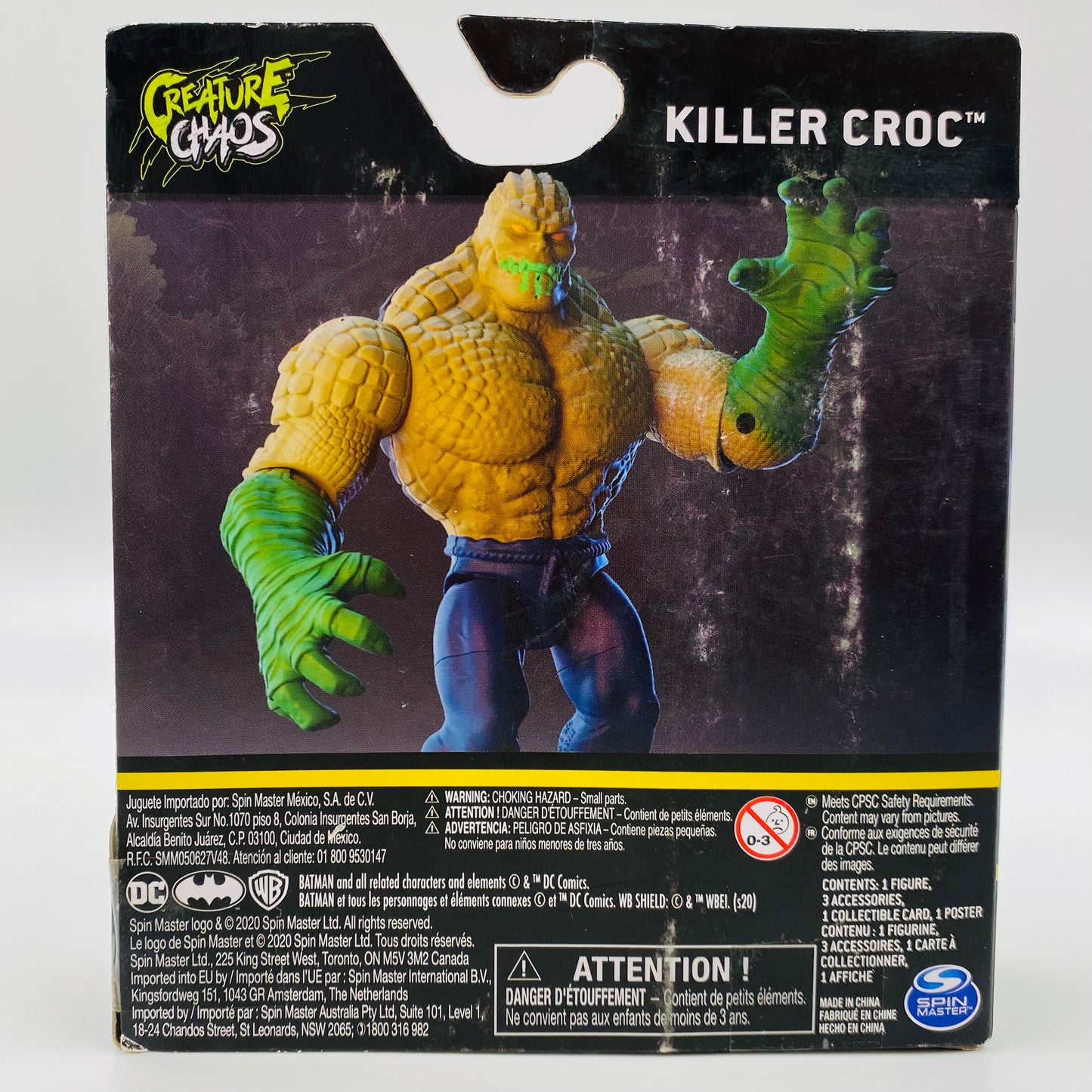 Batman The Caped Crusader Creature Chaos Killer Croc carded 4" action figure (2020) Spin Master