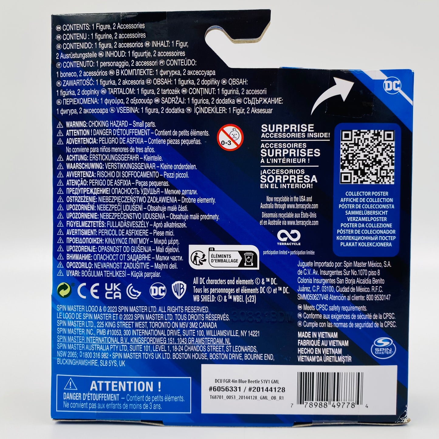 DC Blue Beetle carded 4” action figure (2023) Spin Master