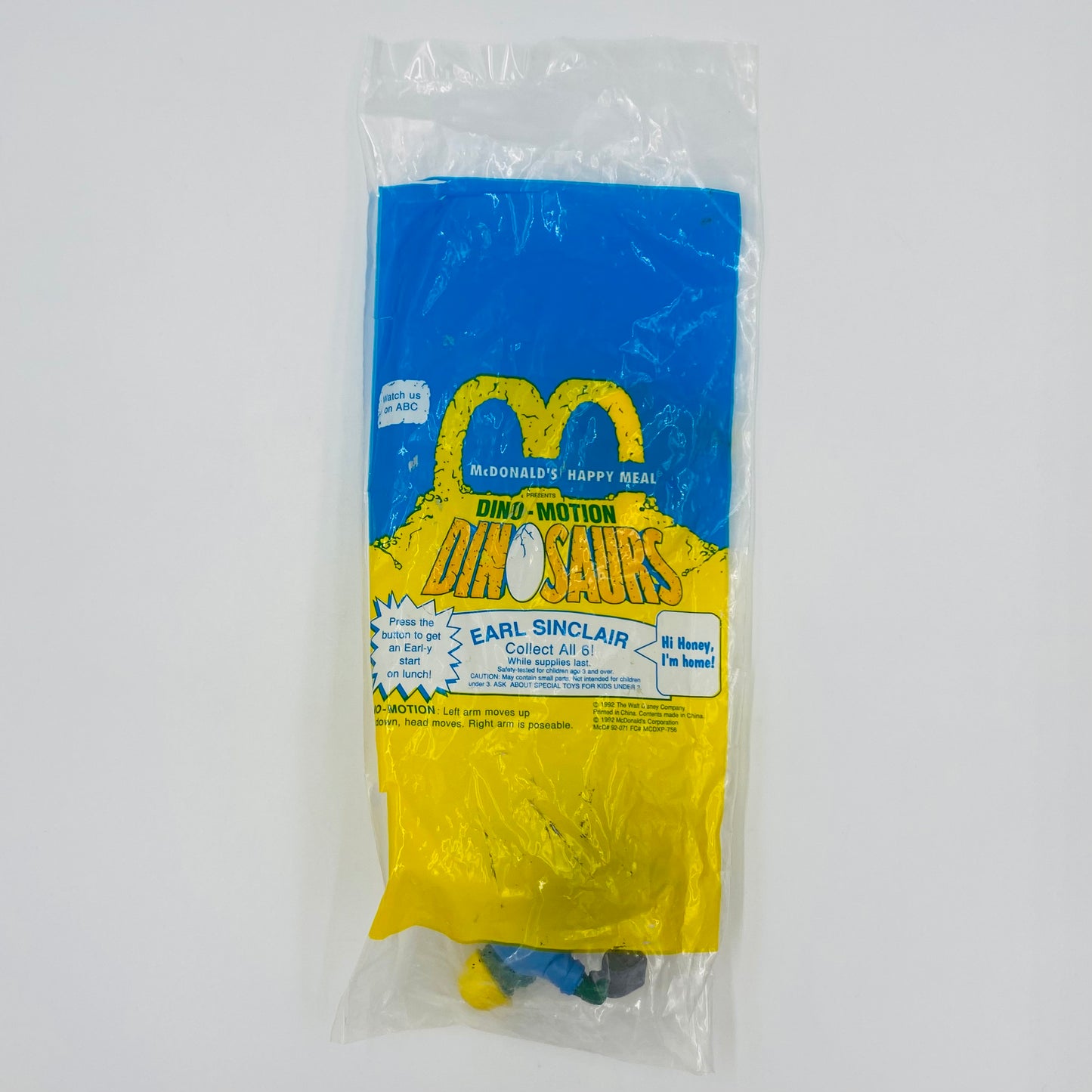 Dinosaurs Dino-Motion Earl Sinclair McDonald's Happy Meal toy (1992) bagged