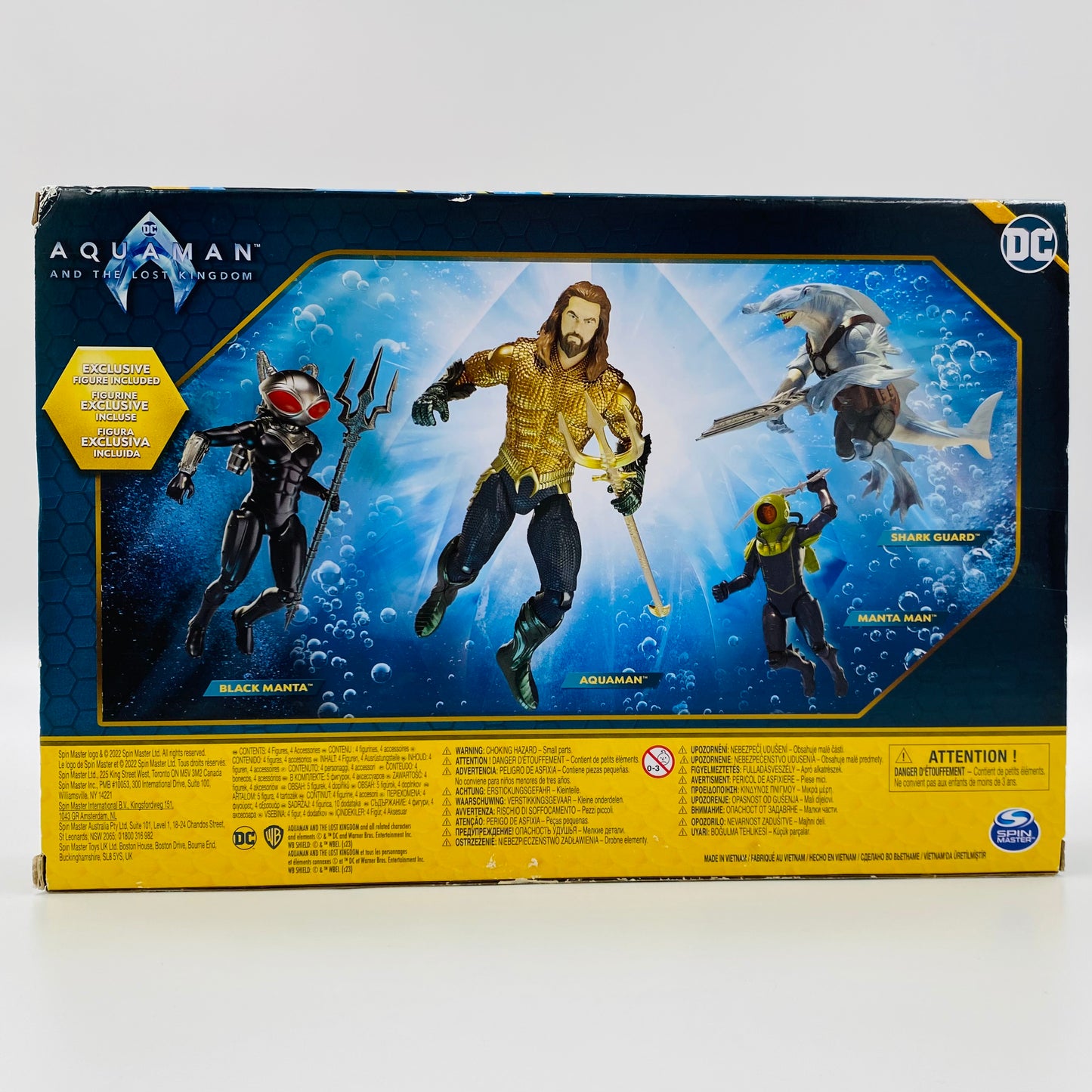 Aquaman and the Lost Kingdom Aquaman Sunken Citadel boxed 4” action figure 4-pack (2023) Spin Master
