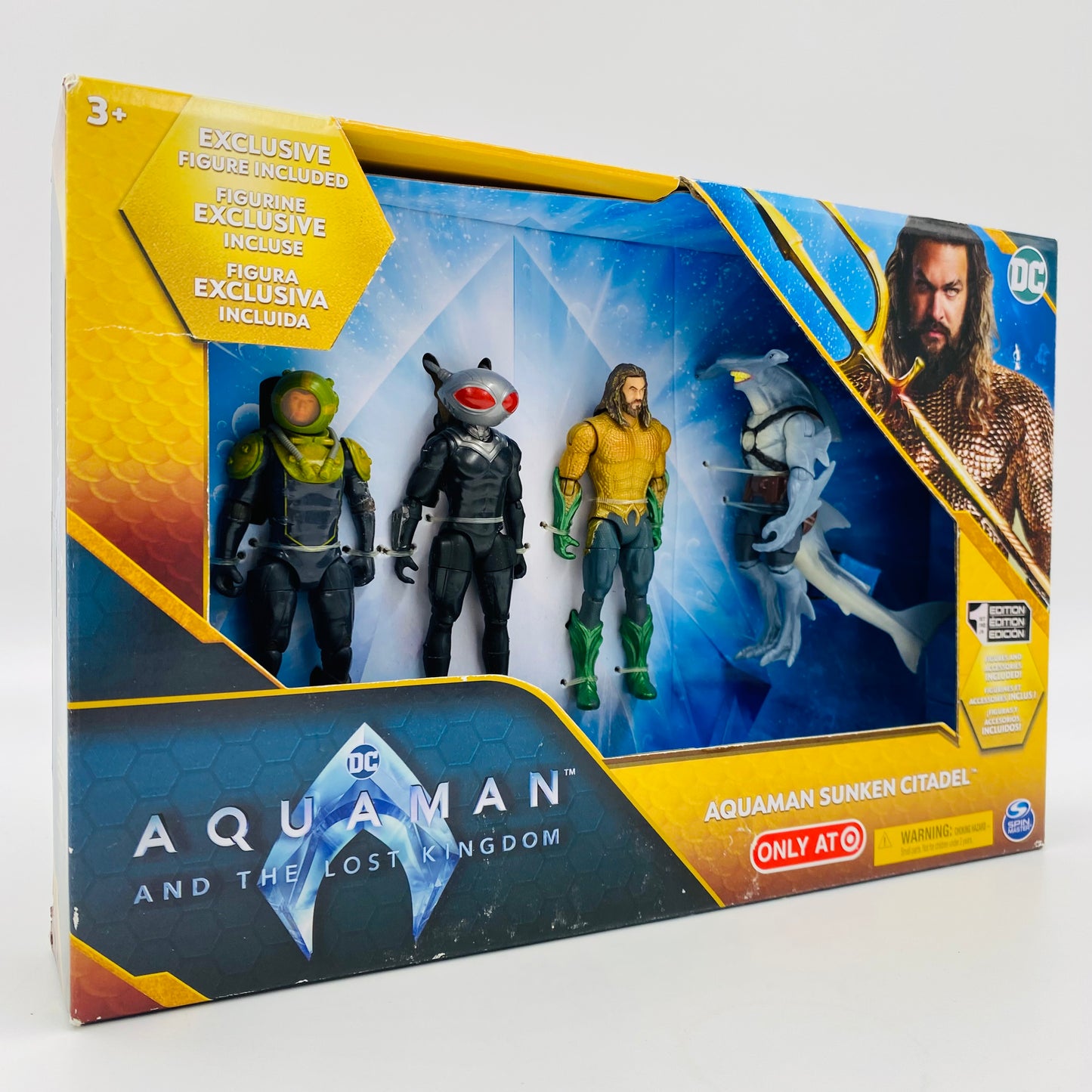 Aquaman and the Lost Kingdom Aquaman Sunken Citadel boxed 4” action figure 4-pack (2023) Spin Master