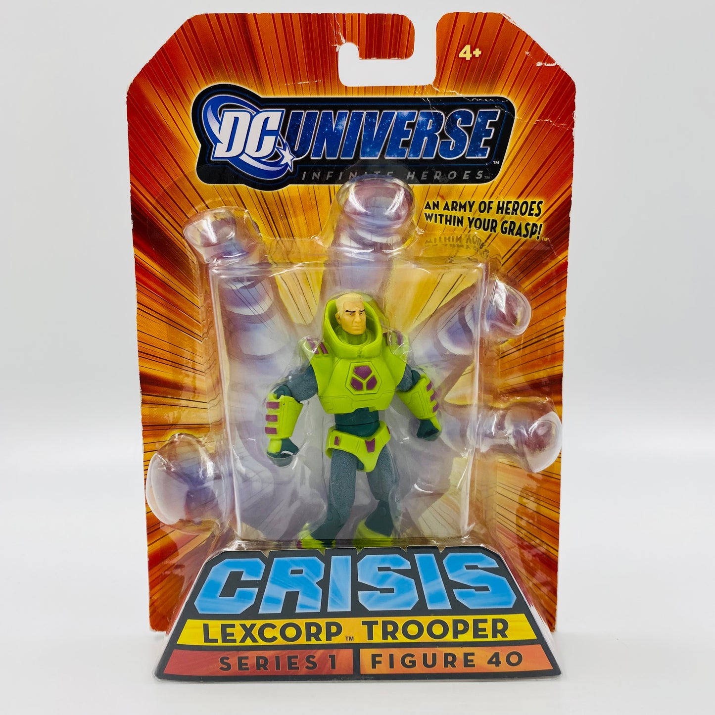 DC Universe Infinite Heroes Crisis Lexcorp Trooper carded 3.75” action figure (2008) Mattel