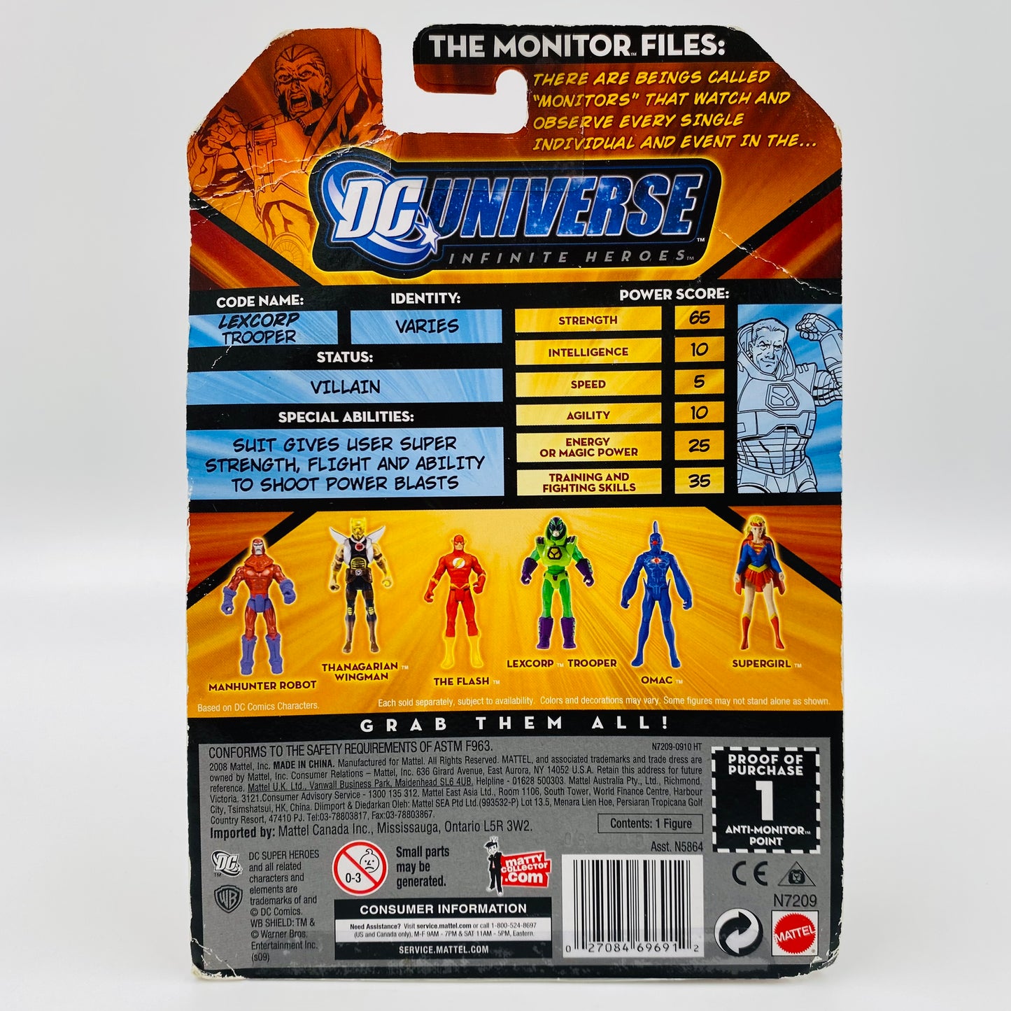 DC Universe Infinite Heroes Crisis Lexcorp Trooper carded 3.75” action figure (2008) Mattel