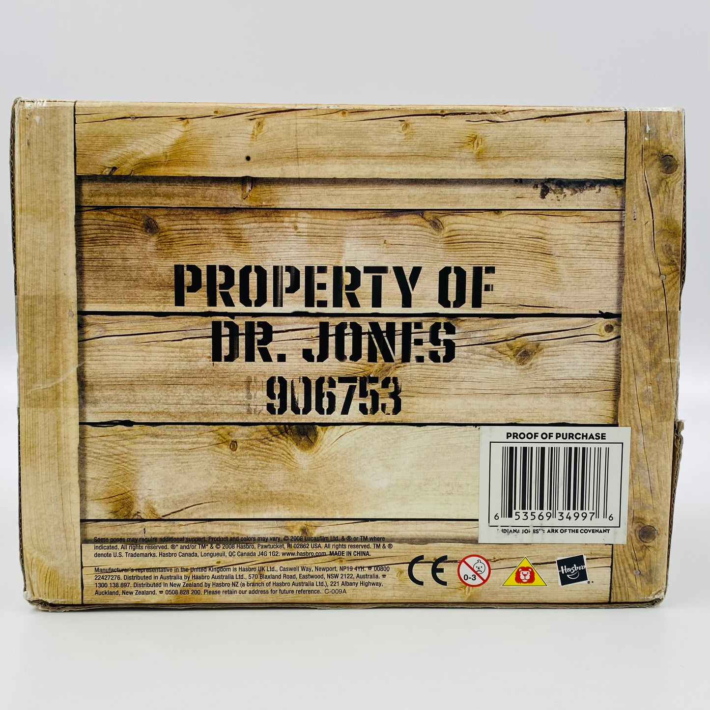 Indiana Jones Ark of the Covenant boxed 12” scale action figure accessory (2008) Hasbro