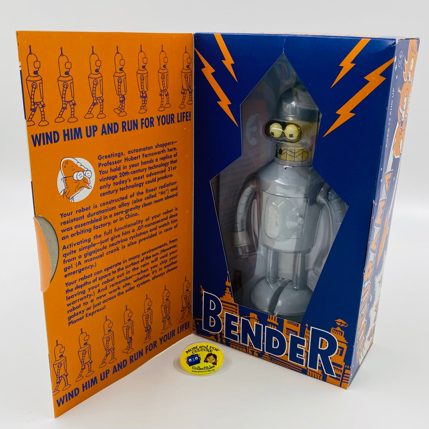 Futurama Bender 8.5” wind-up (2000) Rocket USA