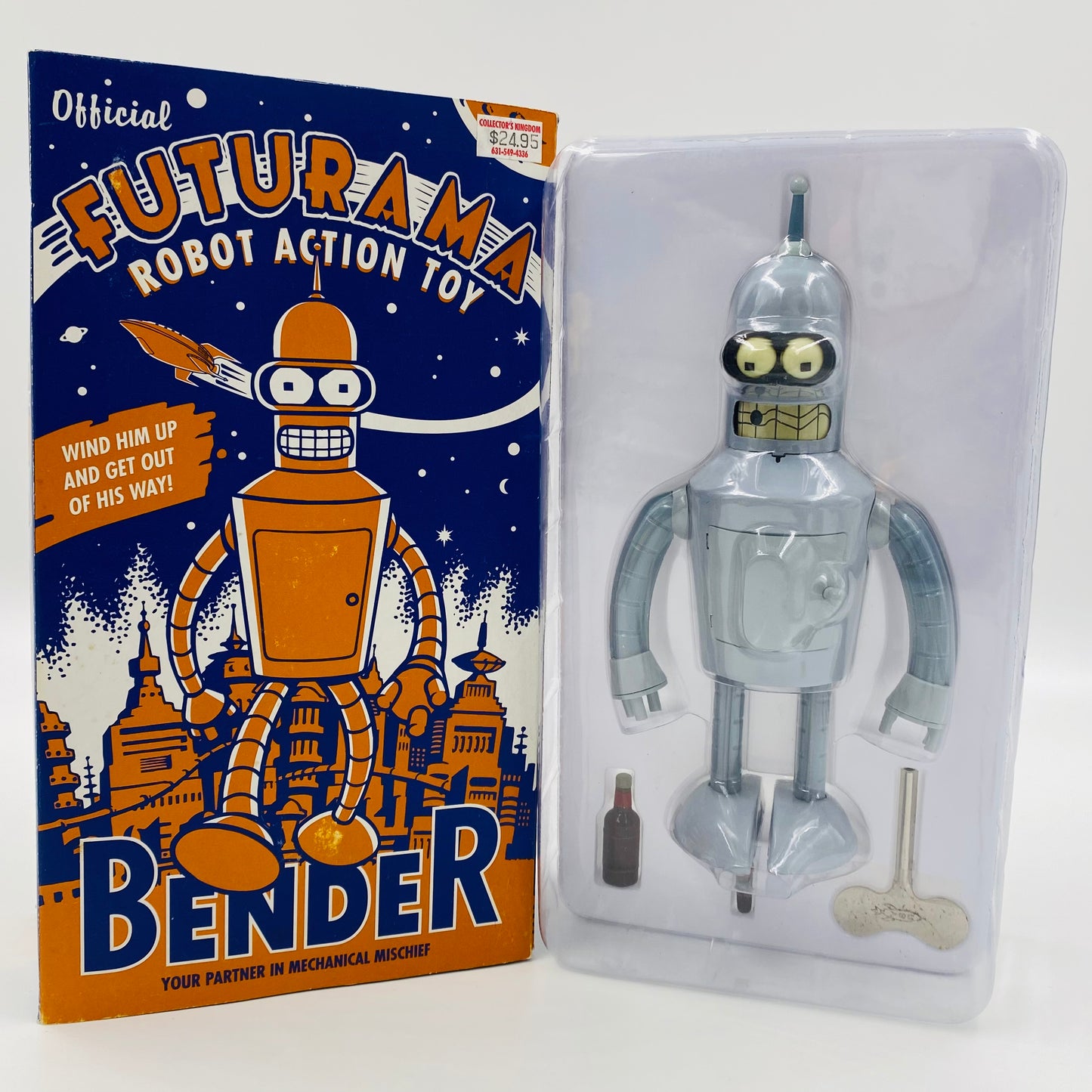 Futurama Bender 8.5” wind-up (2000) Rocket USA