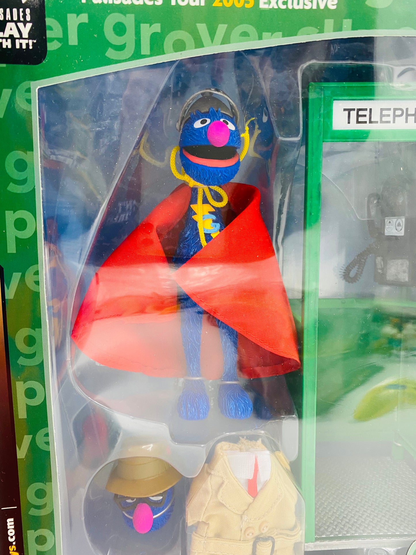 Sesame Street Super Grover boxed 6” action figure (2005) Palisades