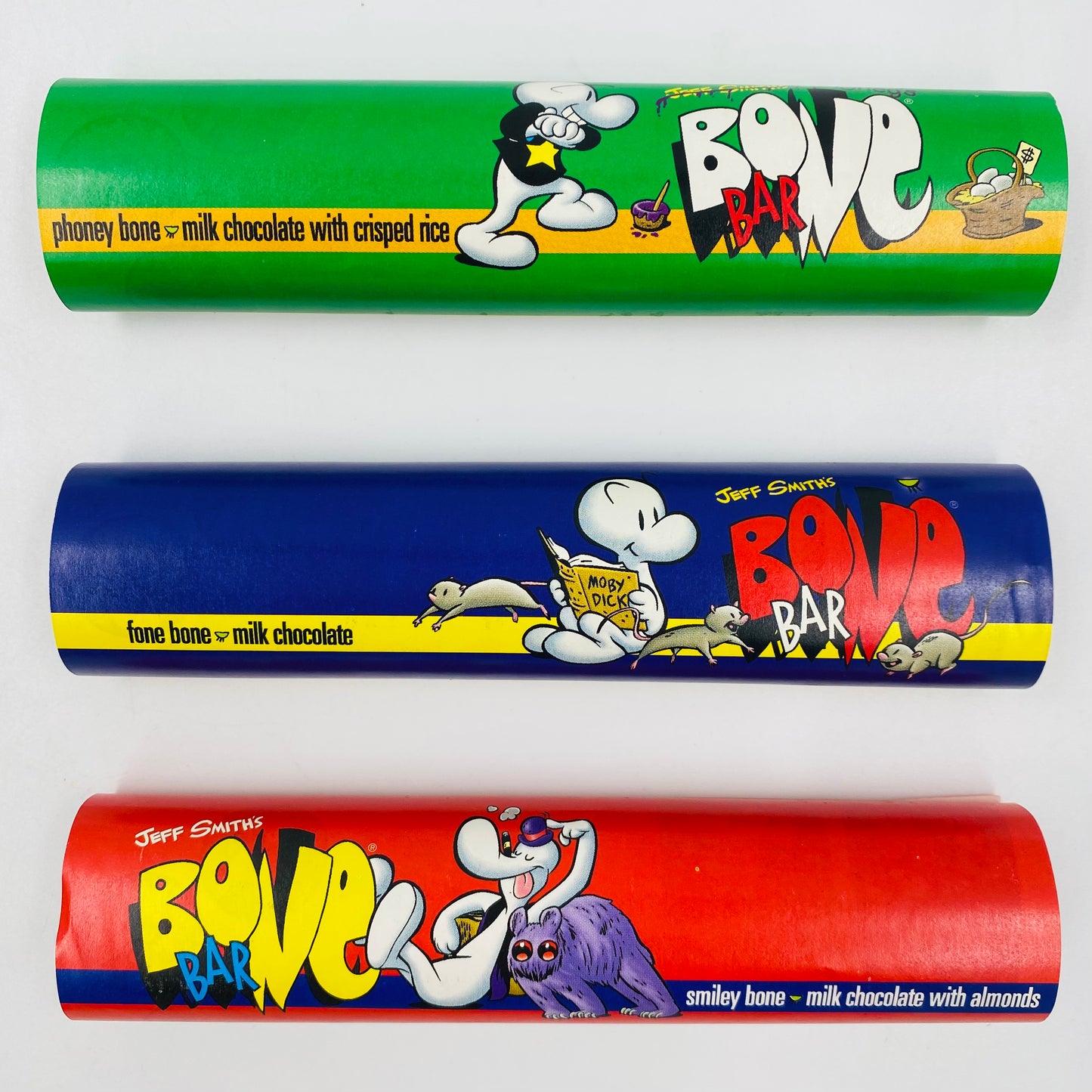 Jeff Smith’s Bone Bar candy bar box with empty wrappers (1998) Kitchen Sink Press