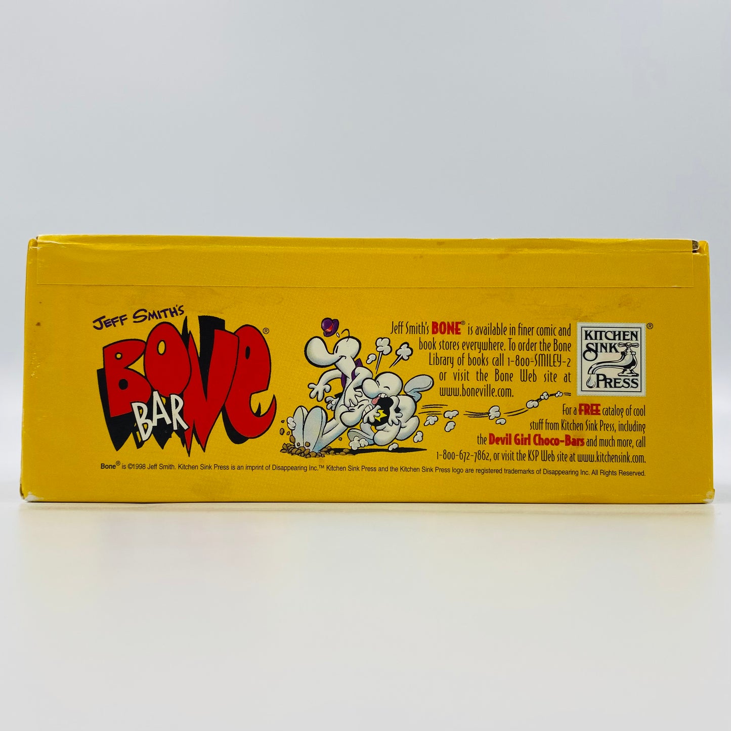 Jeff Smith’s Bone Bar candy bar box with empty wrappers (1998) Kitchen Sink Press