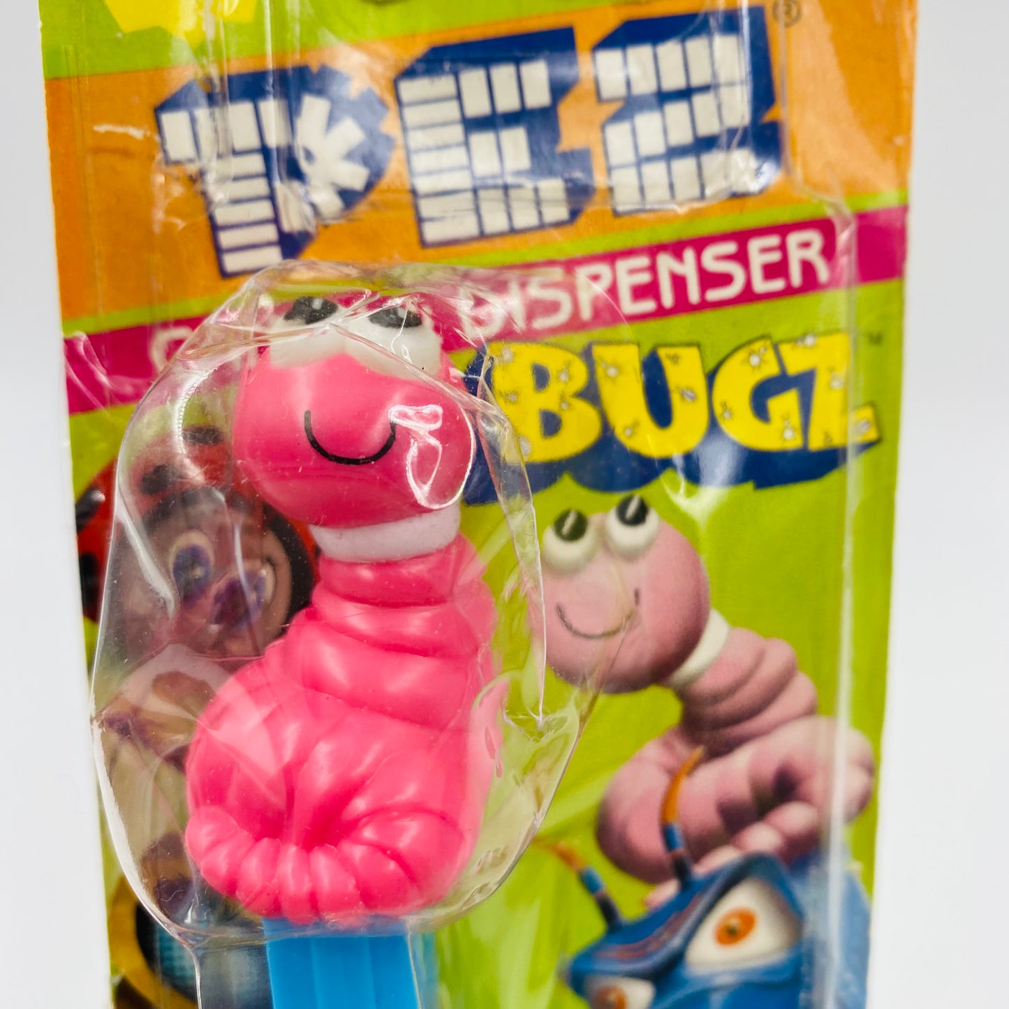 Bugz Clumsy Worm PEZ dispenser (2000) carded 4.9 Hungary
