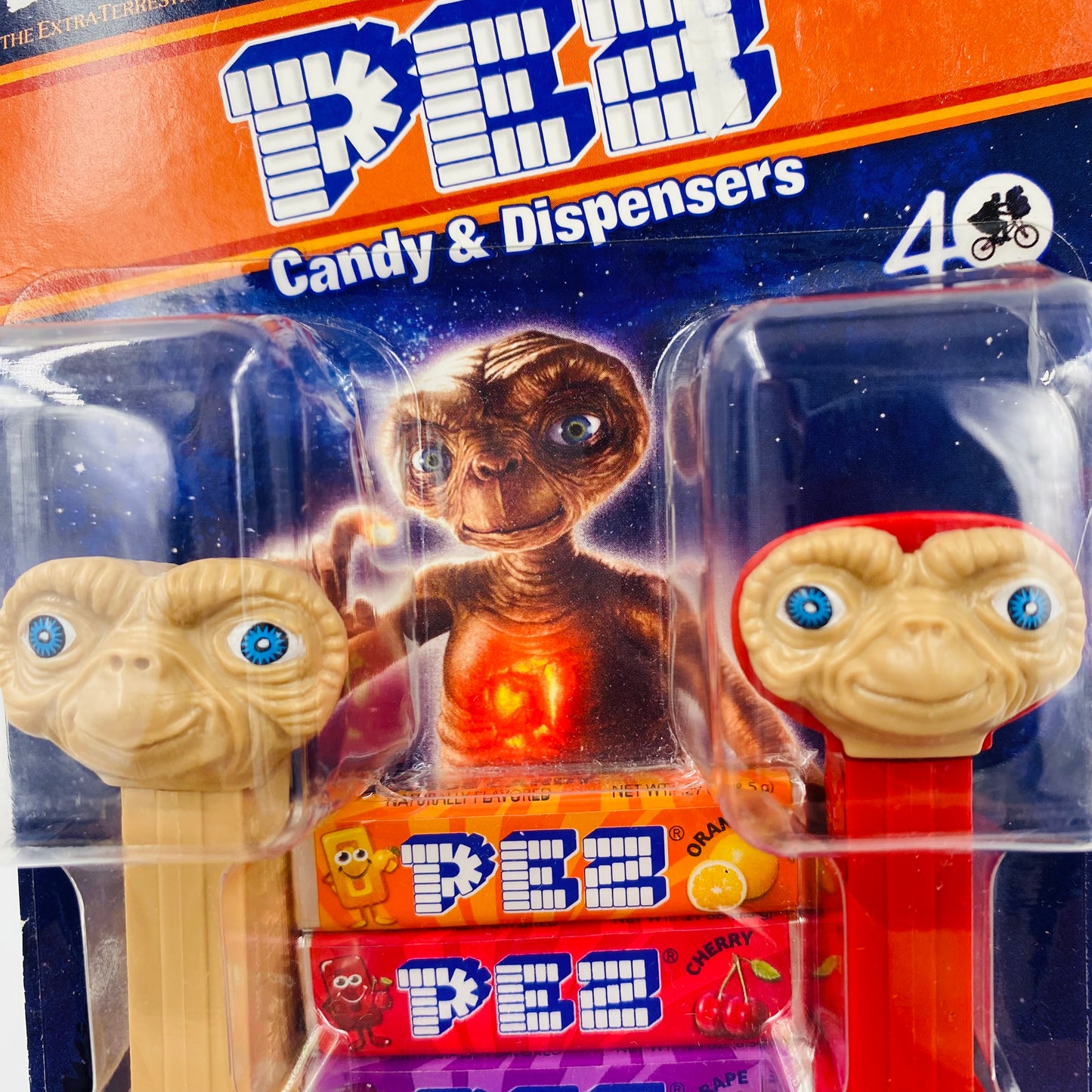 E.T. The Extra-Terrestrial 40th Anniversary mini PEZ dispenser twin pack (2022) carded 7.5 Hungary