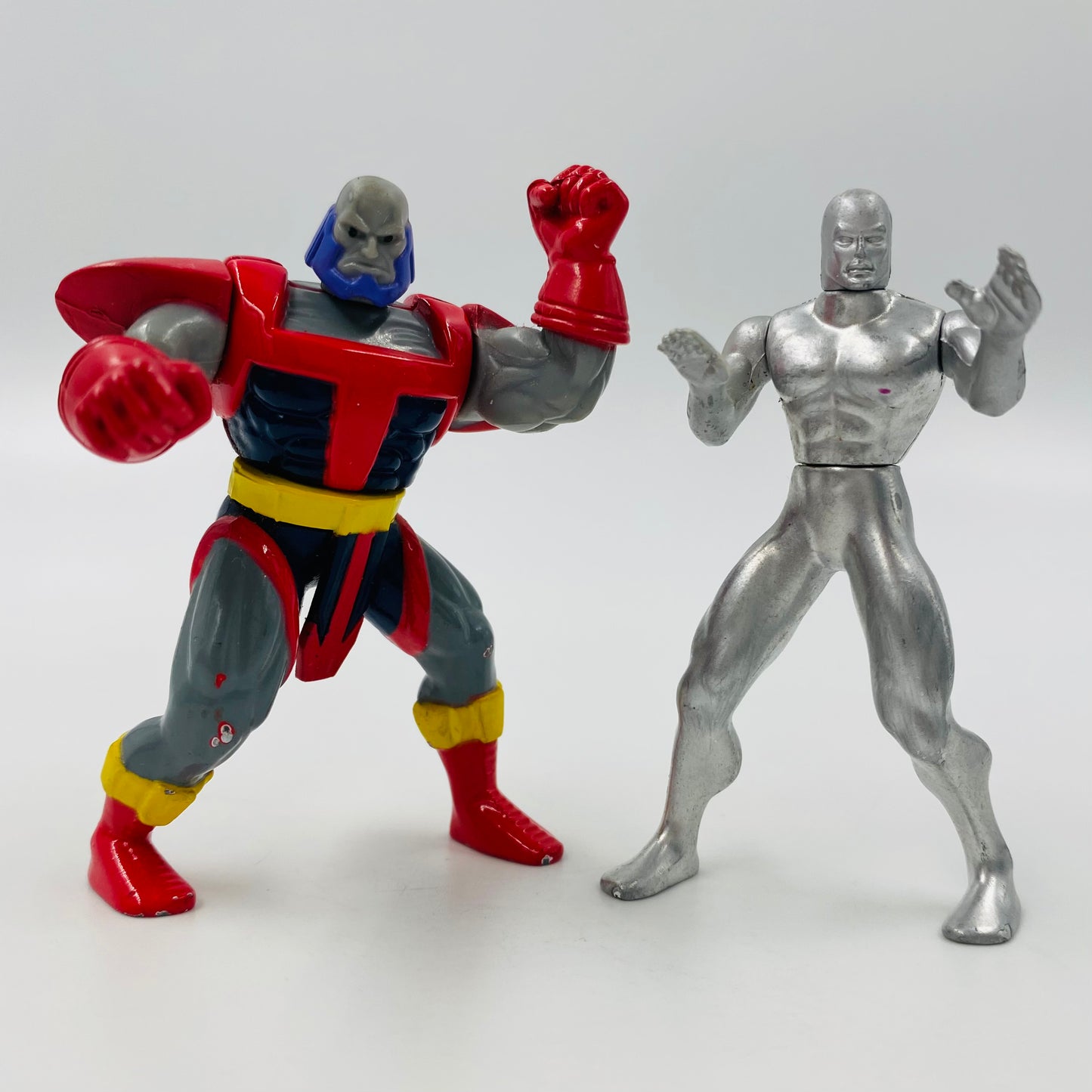 Fantastic Four Metal Mania Silver Surfer VS Terrax loose 2.75” die-cast metal figures (1995) Toy Biz