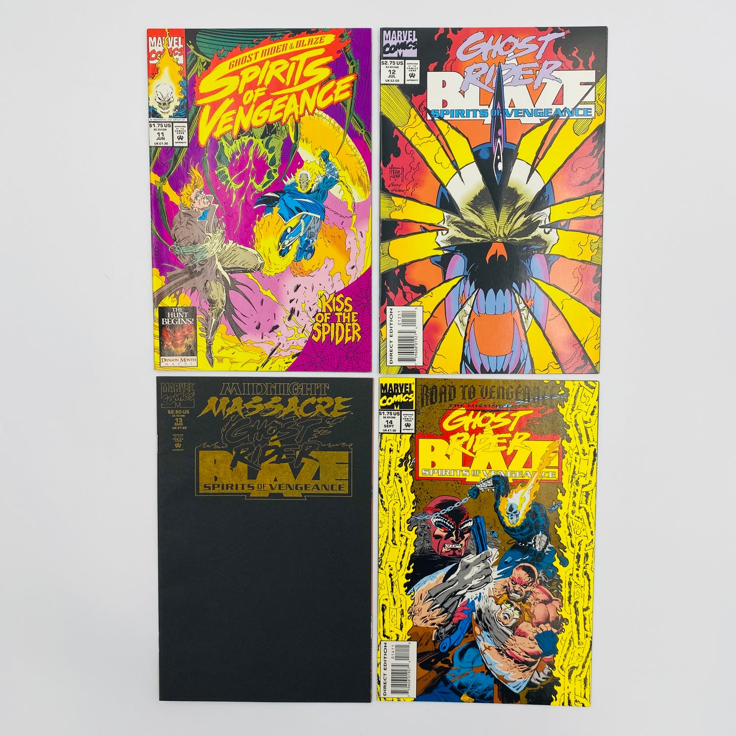 Ghost Rider & Blaze Spirits of Vengeance #1-23 (1992-1994) Web of Spider-Man #95 & 96 (1992-1993) Gun Runner #1 (1993) Marvel