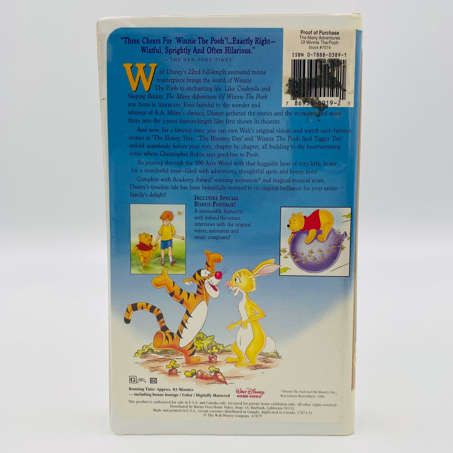 The Many Adventure of Winnie the Pooh Masterpiece Collection VHS tape (1996) Walt Disney Home Video