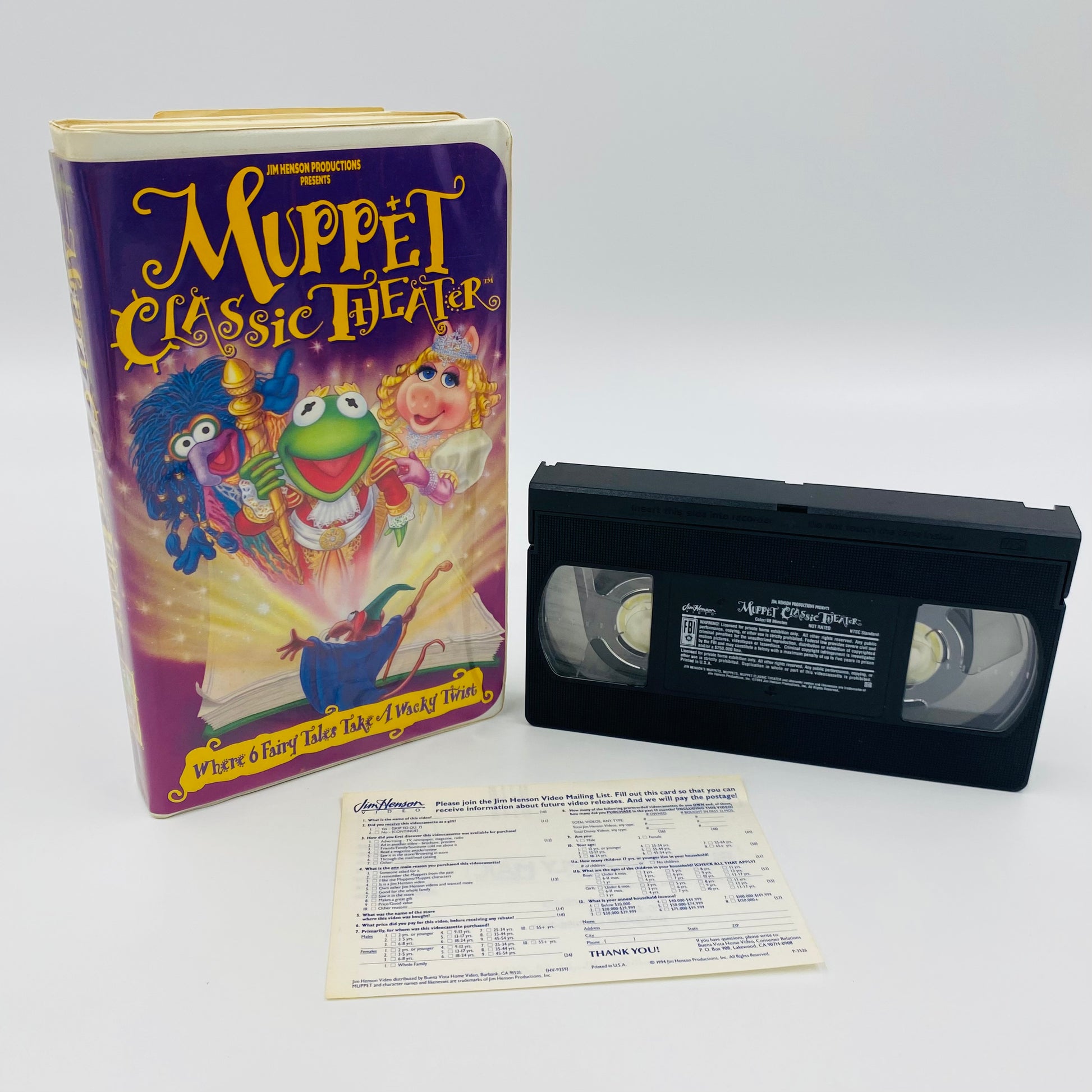 Muppet Classic Theater VHS Tape 1994 Jim Henson Video Mom And Pop muppet-classic-theater-vhs-tape-1994-jim-henson-video-mom-and-pop